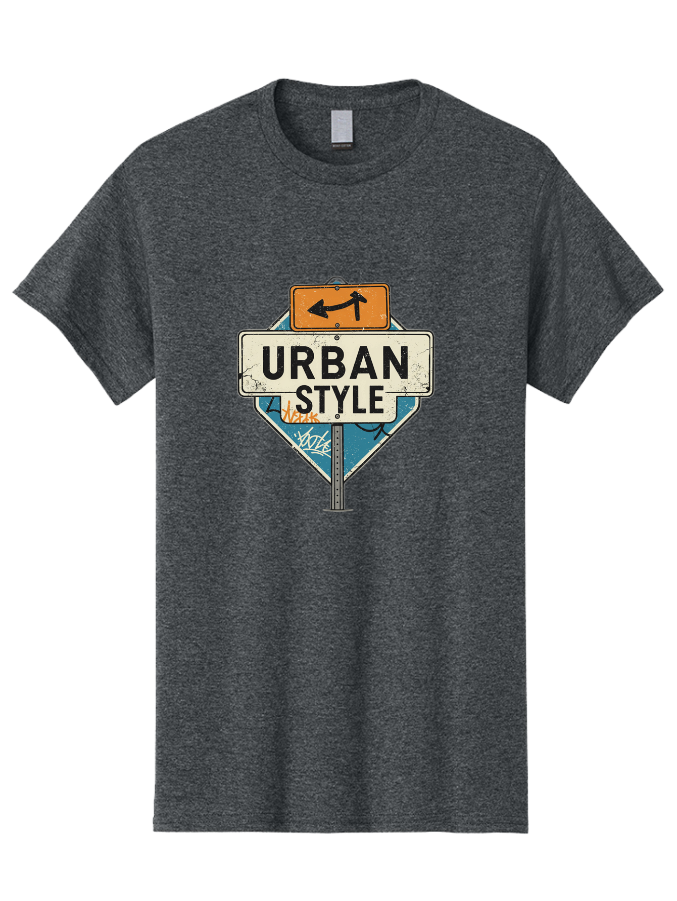 Urban-Style-3 Men'S Graphic Tee, 100% Cotton, Comfortable Casual Summer Wear, Machine Washable, Urban Style, Street Signs, Graffiti Art, Urban Culture, Street Fashion, City Life, Modern Aesthetic, Edgy Vibe, Urban Chic, Streetwear Style, Bad874