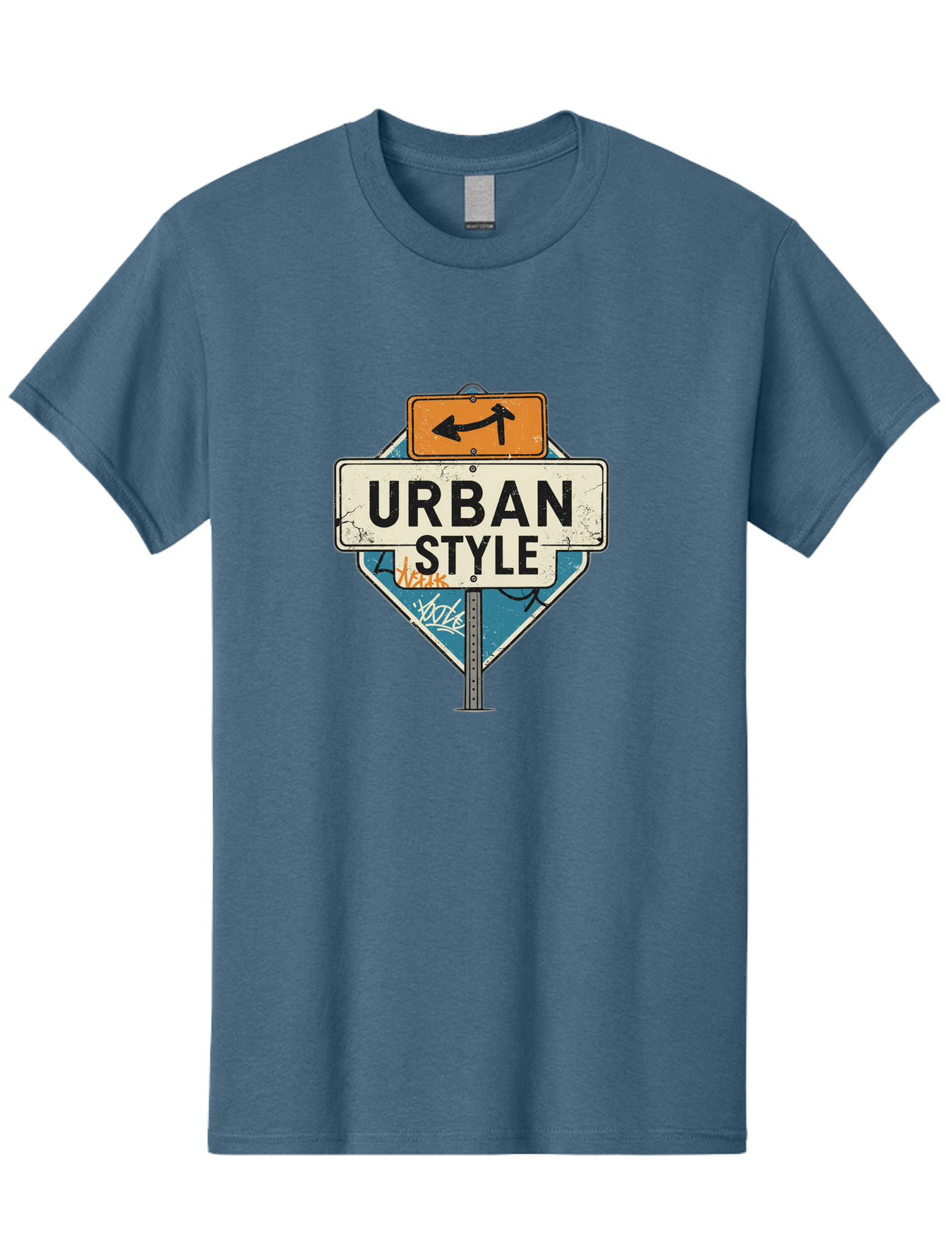 Urban-Style-3 Men'S Graphic Tee, 100% Cotton, Comfortable Casual Summer Wear, Machine Washable, Urban Style, Street Signs, Graffiti Art, Urban Culture, Street Fashion, City Life, Modern Aesthetic, Edgy Vibe, Urban Chic, Streetwear Style, Bad874