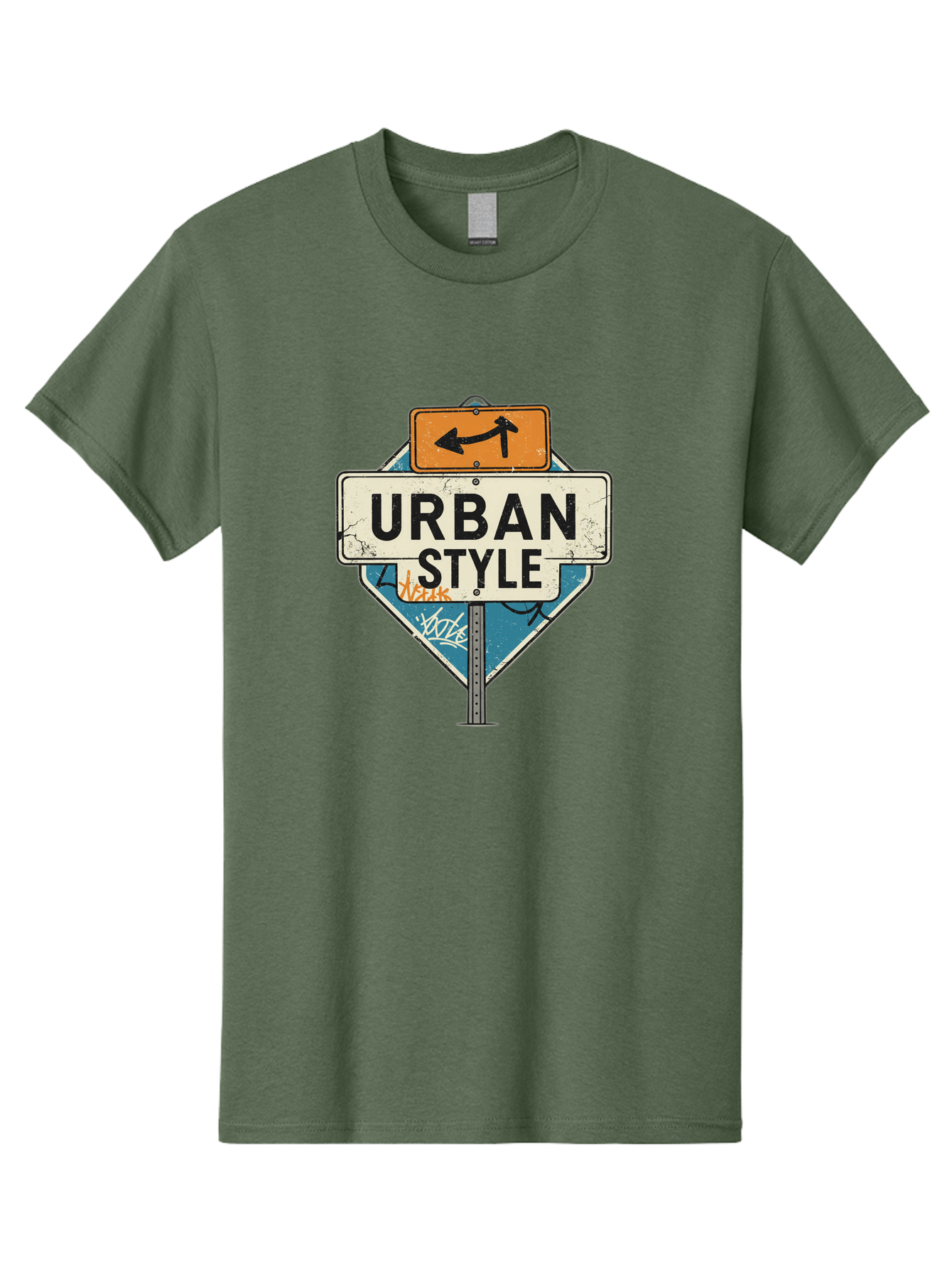 Urban-Style-3 Men'S Graphic Tee, 100% Cotton, Comfortable Casual Summer Wear, Machine Washable, Urban Style, Street Signs, Graffiti Art, Urban Culture, Street Fashion, City Life, Modern Aesthetic, Edgy Vibe, Urban Chic, Streetwear Style, Bad874