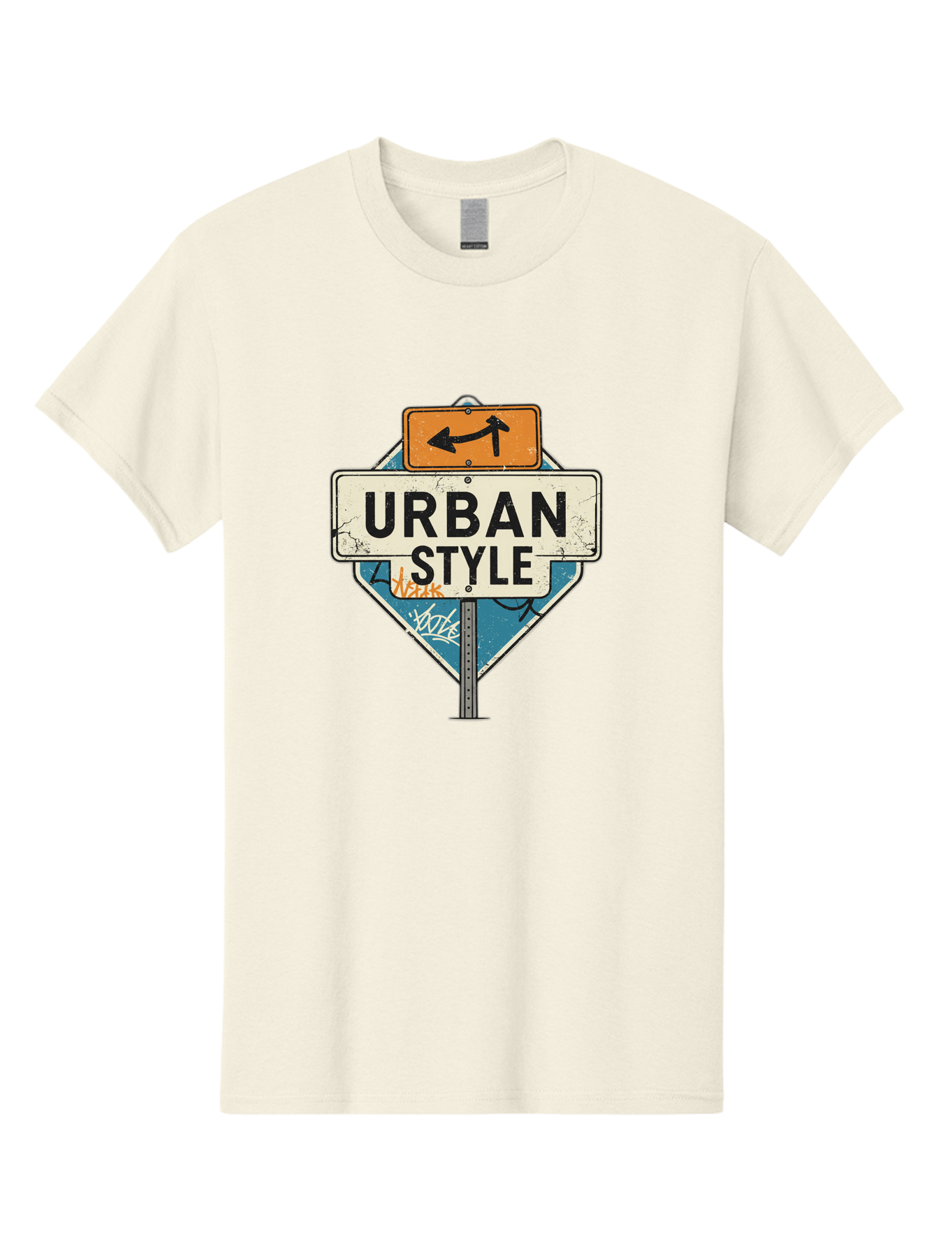 Urban-Style-3 Men'S Graphic Tee, 100% Cotton, Comfortable Casual Summer Wear, Machine Washable, Urban Style, Street Signs, Graffiti Art, Urban Culture, Street Fashion, City Life, Modern Aesthetic, Edgy Vibe, Urban Chic, Streetwear Style, Bad874