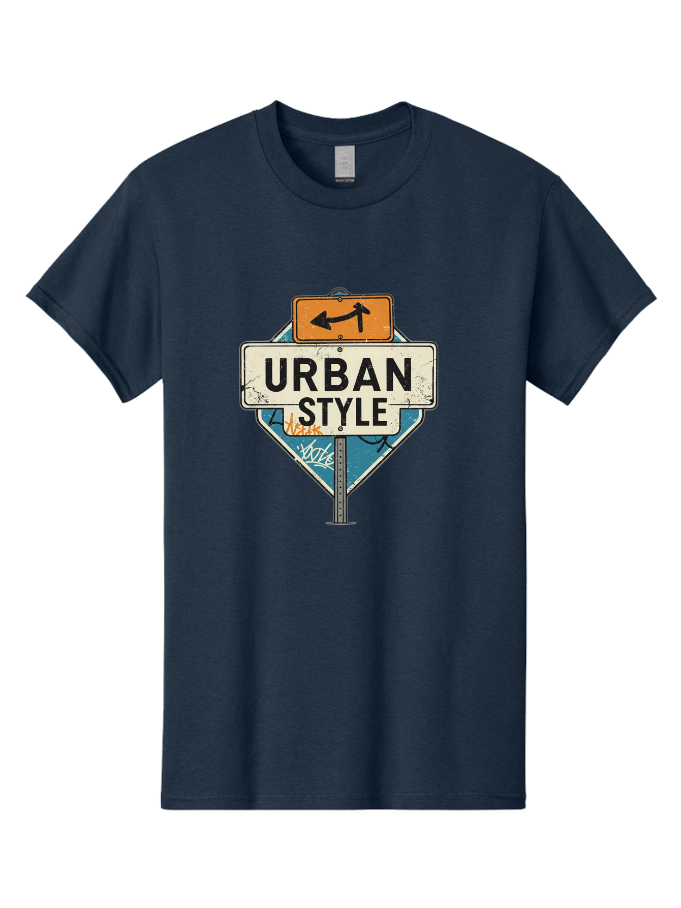 Urban-Style-3 Men'S Graphic Tee, 100% Cotton, Comfortable Casual Summer Wear, Machine Washable, Urban Style, Street Signs, Graffiti Art, Urban Culture, Street Fashion, City Life, Modern Aesthetic, Edgy Vibe, Urban Chic, Streetwear Style, Bad874