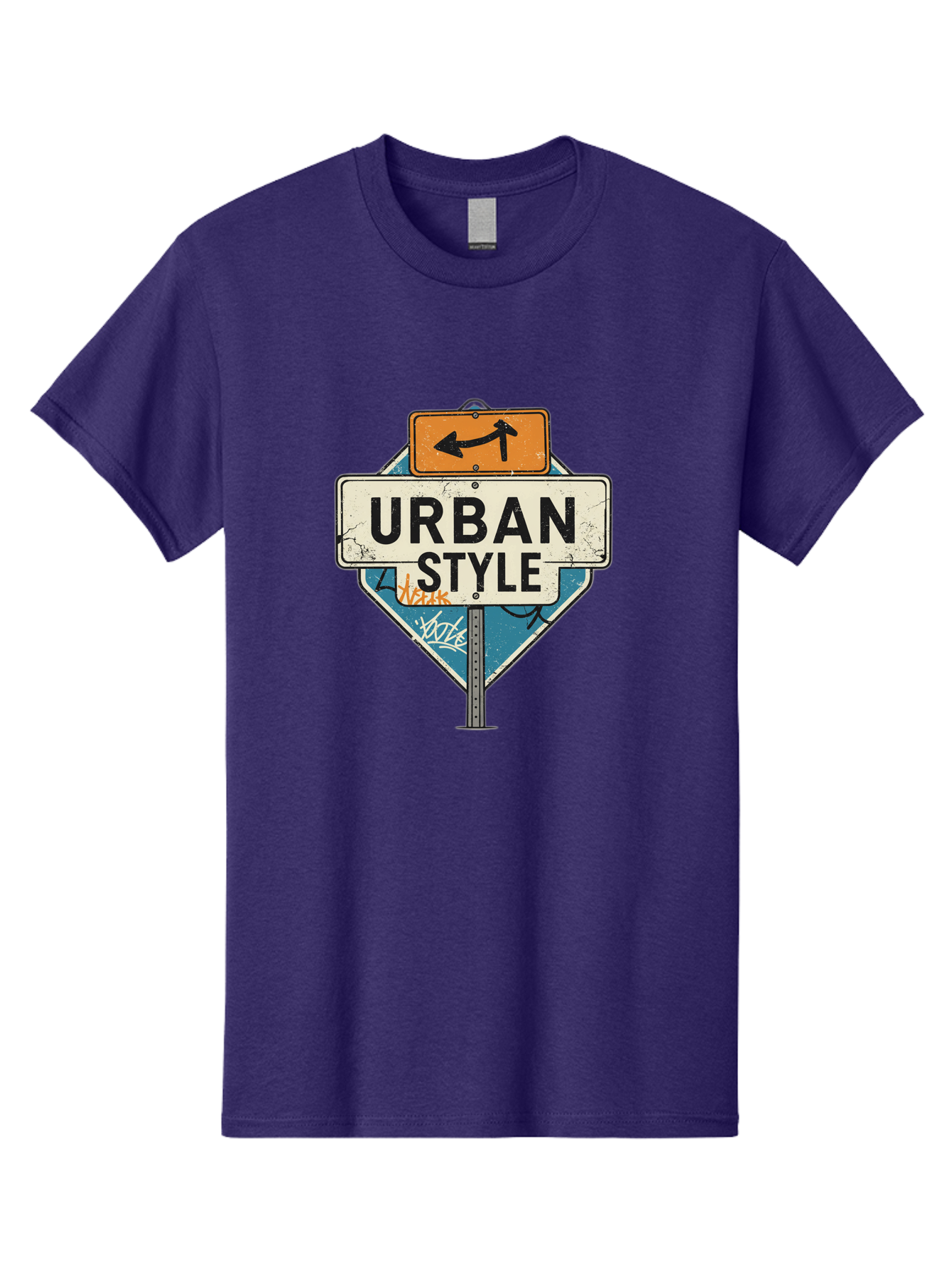 Urban-Style-3 Men'S Graphic Tee, 100% Cotton, Comfortable Casual Summer Wear, Machine Washable, Urban Style, Street Signs, Graffiti Art, Urban Culture, Street Fashion, City Life, Modern Aesthetic, Edgy Vibe, Urban Chic, Streetwear Style, Bad874