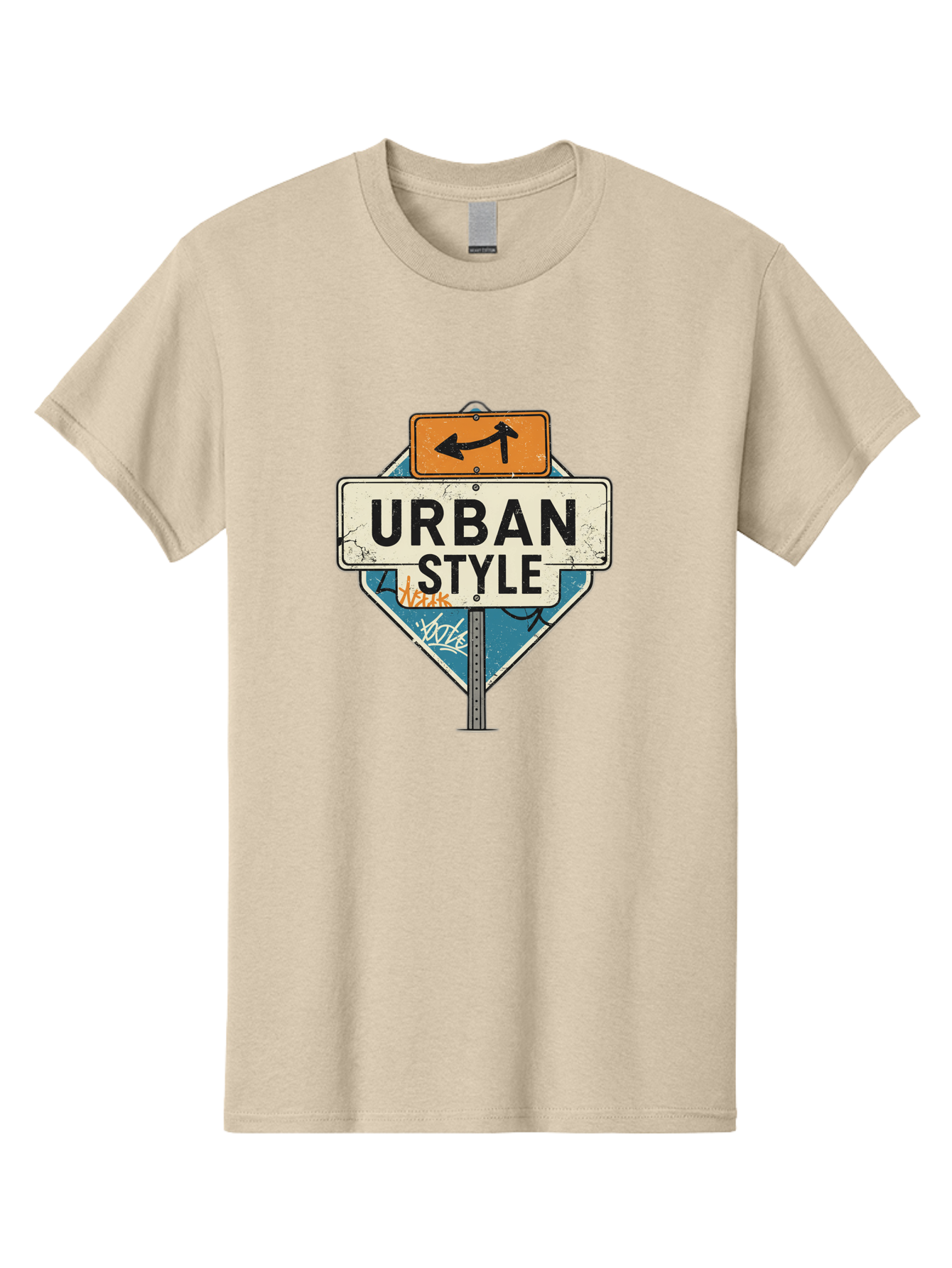 Urban-Style-3 Men'S Graphic Tee, 100% Cotton, Comfortable Casual Summer Wear, Machine Washable, Urban Style, Street Signs, Graffiti Art, Urban Culture, Street Fashion, City Life, Modern Aesthetic, Edgy Vibe, Urban Chic, Streetwear Style, Bad874