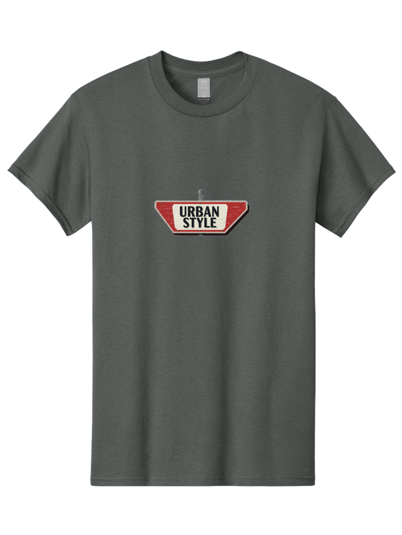 Urban-Style-4 Men'S Graphic Tee, 100% Cotton, Comfortable Casual Summer Wear, Machine Washable, Urban Style, Street Sign, Red And White, City Fashion, Modern Design, Urban Aesthetic, Streetwear, City Style, Urban Culture Bad875