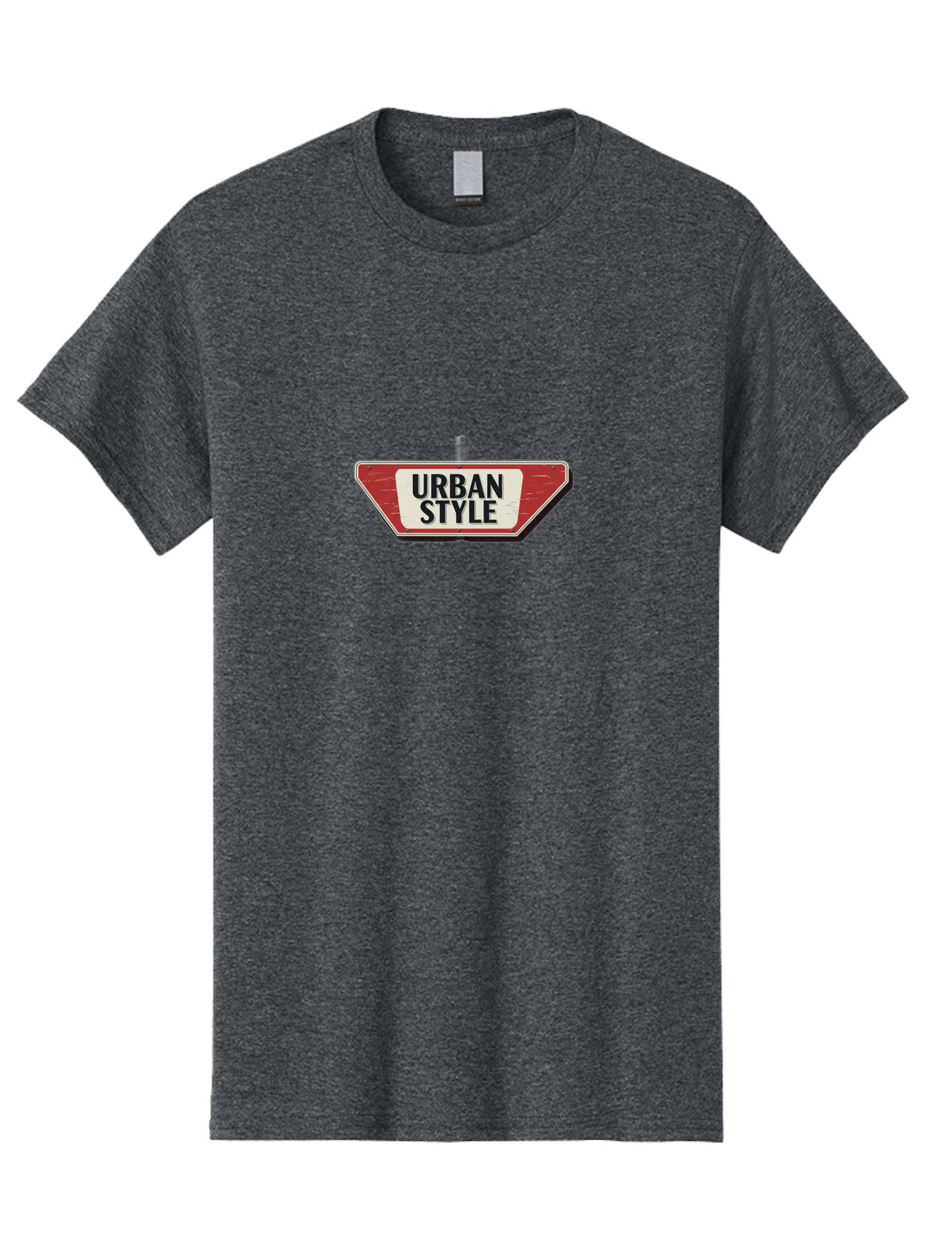 Urban-Style-4 Men'S Graphic Tee, 100% Cotton, Comfortable Casual Summer Wear, Machine Washable, Urban Style, Street Sign, Red And White, City Fashion, Modern Design, Urban Aesthetic, Streetwear, City Style, Urban Culture Bad875