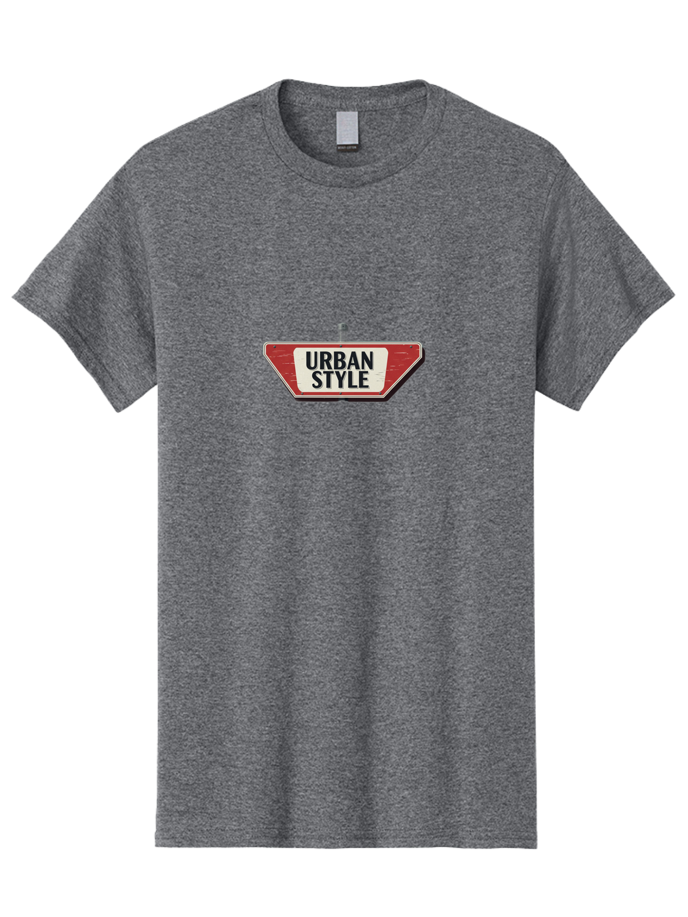 Urban-Style-4 Men'S Graphic Tee, 100% Cotton, Comfortable Casual Summer Wear, Machine Washable, Urban Style, Street Sign, Red And White, City Fashion, Modern Design, Urban Aesthetic, Streetwear, City Style, Urban Culture Bad875