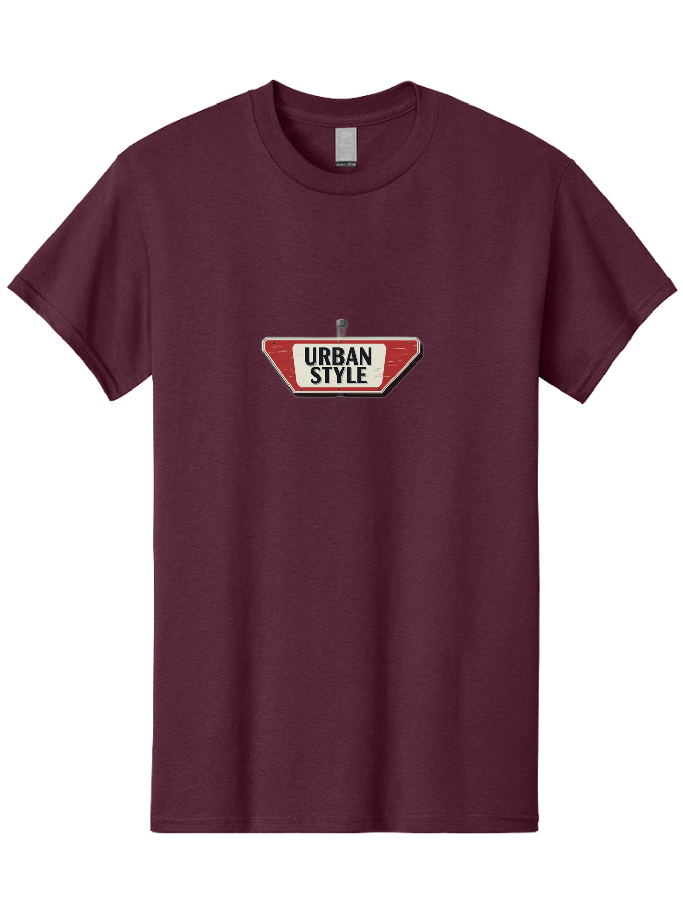 Urban-Style-4 Men'S Graphic Tee, 100% Cotton, Comfortable Casual Summer Wear, Machine Washable, Urban Style, Street Sign, Red And White, City Fashion, Modern Design, Urban Aesthetic, Streetwear, City Style, Urban Culture Bad875