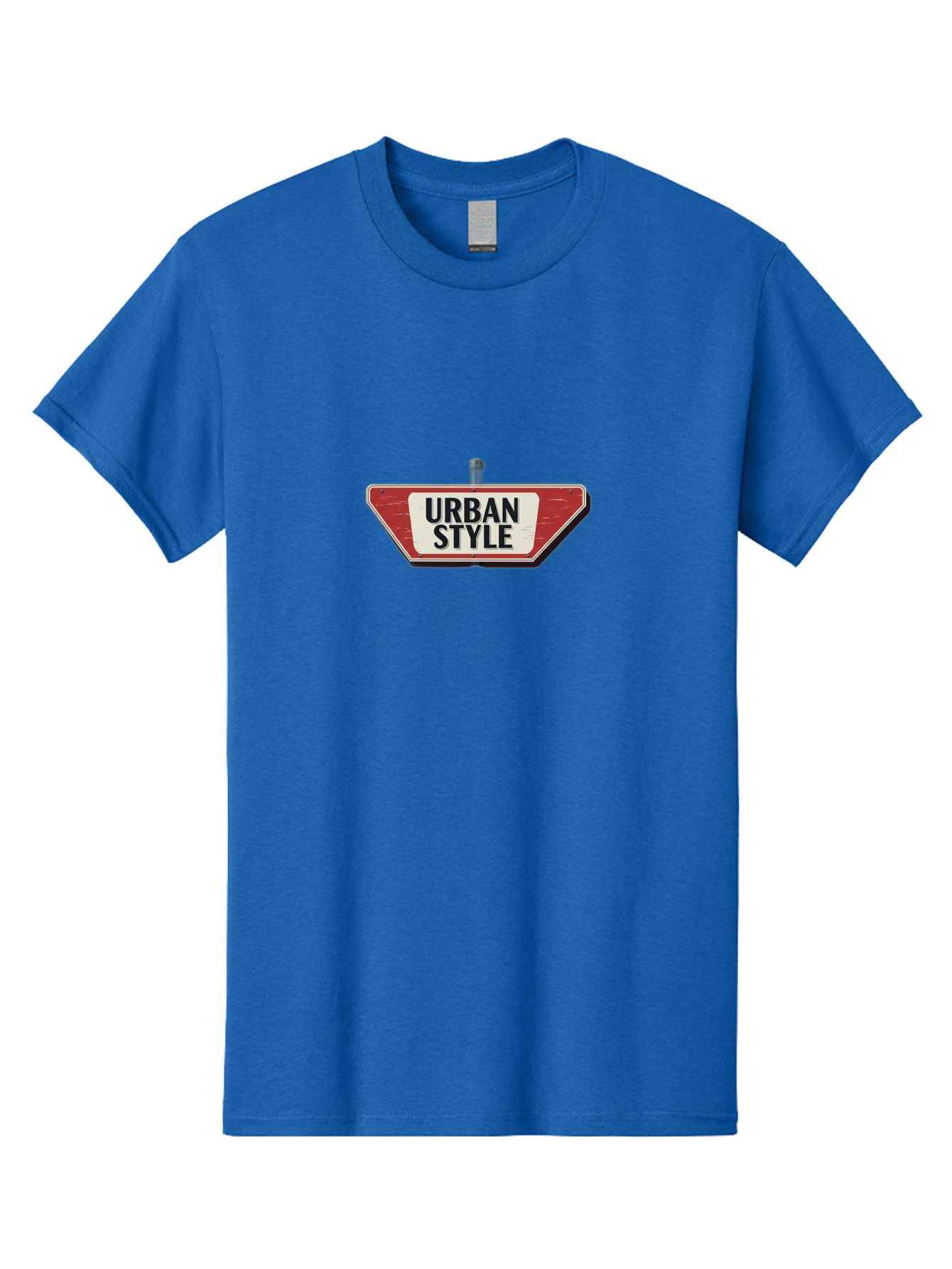Urban-Style-4 Men'S Graphic Tee, 100% Cotton, Comfortable Casual Summer Wear, Machine Washable, Urban Style, Street Sign, Red And White, City Fashion, Modern Design, Urban Aesthetic, Streetwear, City Style, Urban Culture Bad875