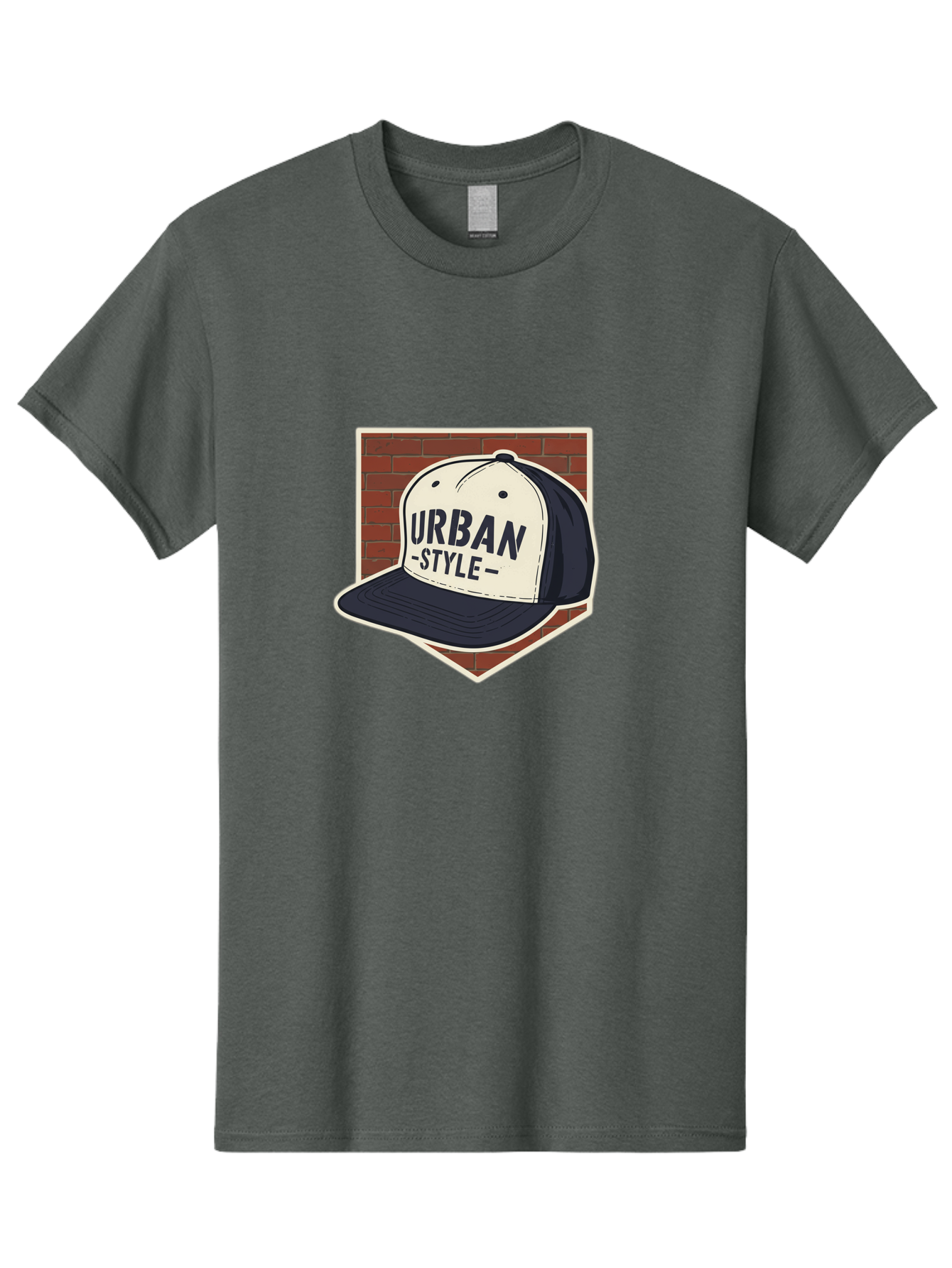 Urban-Style-Baseball-Cap Men'S Graphic Tee, 100% Cotton, Comfortable Casual Summer Wear, Machine Washable, Black And White Baseball Cap, Urban Style, Streetwear Fashion, Trendy Clothing, Casual Wear, Urban Culture, Fashion Accessory, Bad877