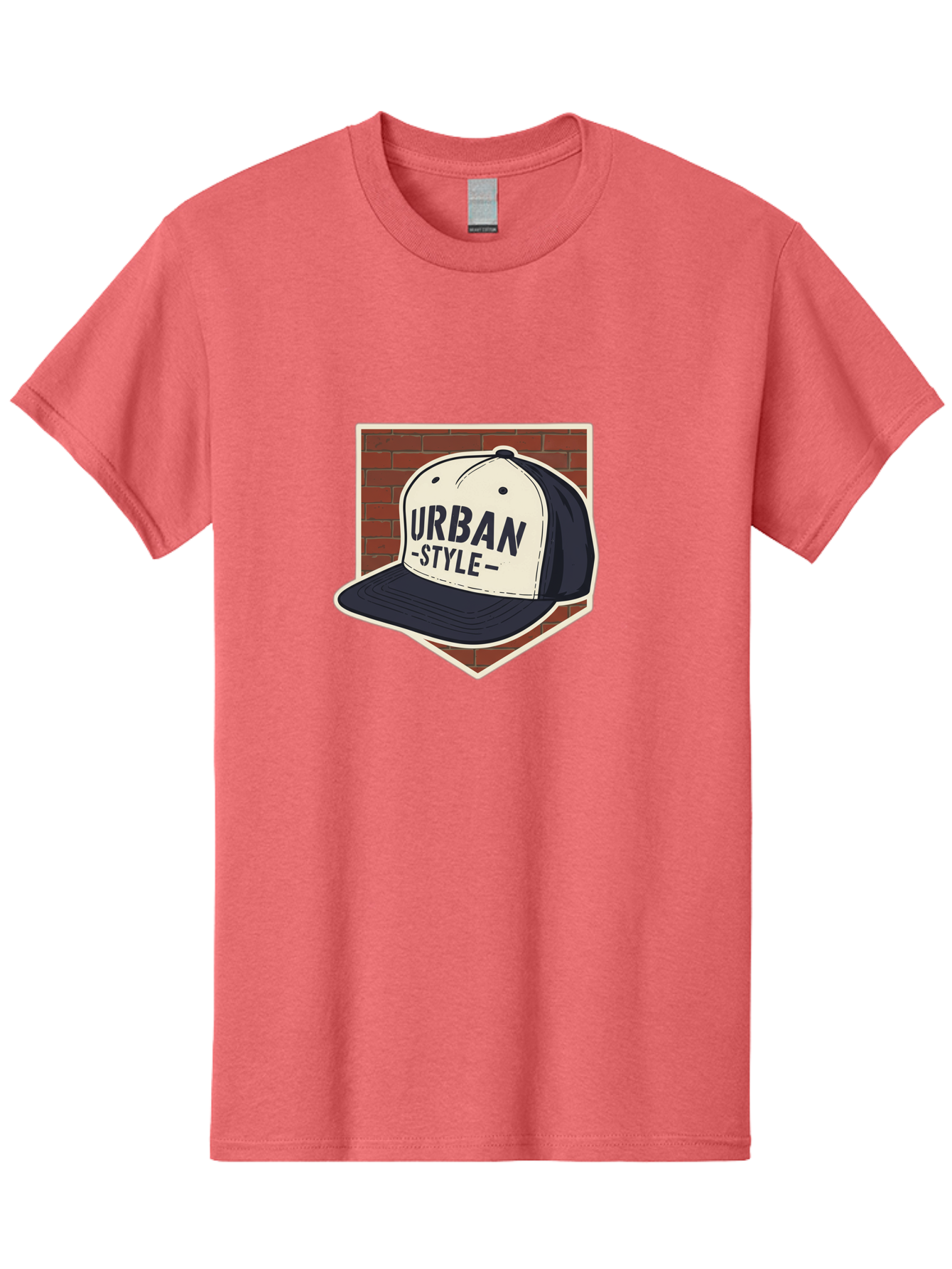 Urban-Style-Baseball-Cap Men'S Graphic Tee, 100% Cotton, Comfortable Casual Summer Wear, Machine Washable, Black And White Baseball Cap, Urban Style, Streetwear Fashion, Trendy Clothing, Casual Wear, Urban Culture, Fashion Accessory, Bad877