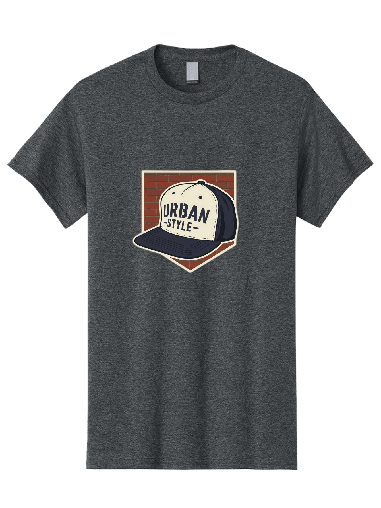 Urban-Style-Baseball-Cap Men'S Graphic Tee, 100% Cotton, Comfortable Casual Summer Wear, Machine Washable, Black And White Baseball Cap, Urban Style, Streetwear Fashion, Trendy Clothing, Casual Wear, Urban Culture, Fashion Accessory, Bad877
