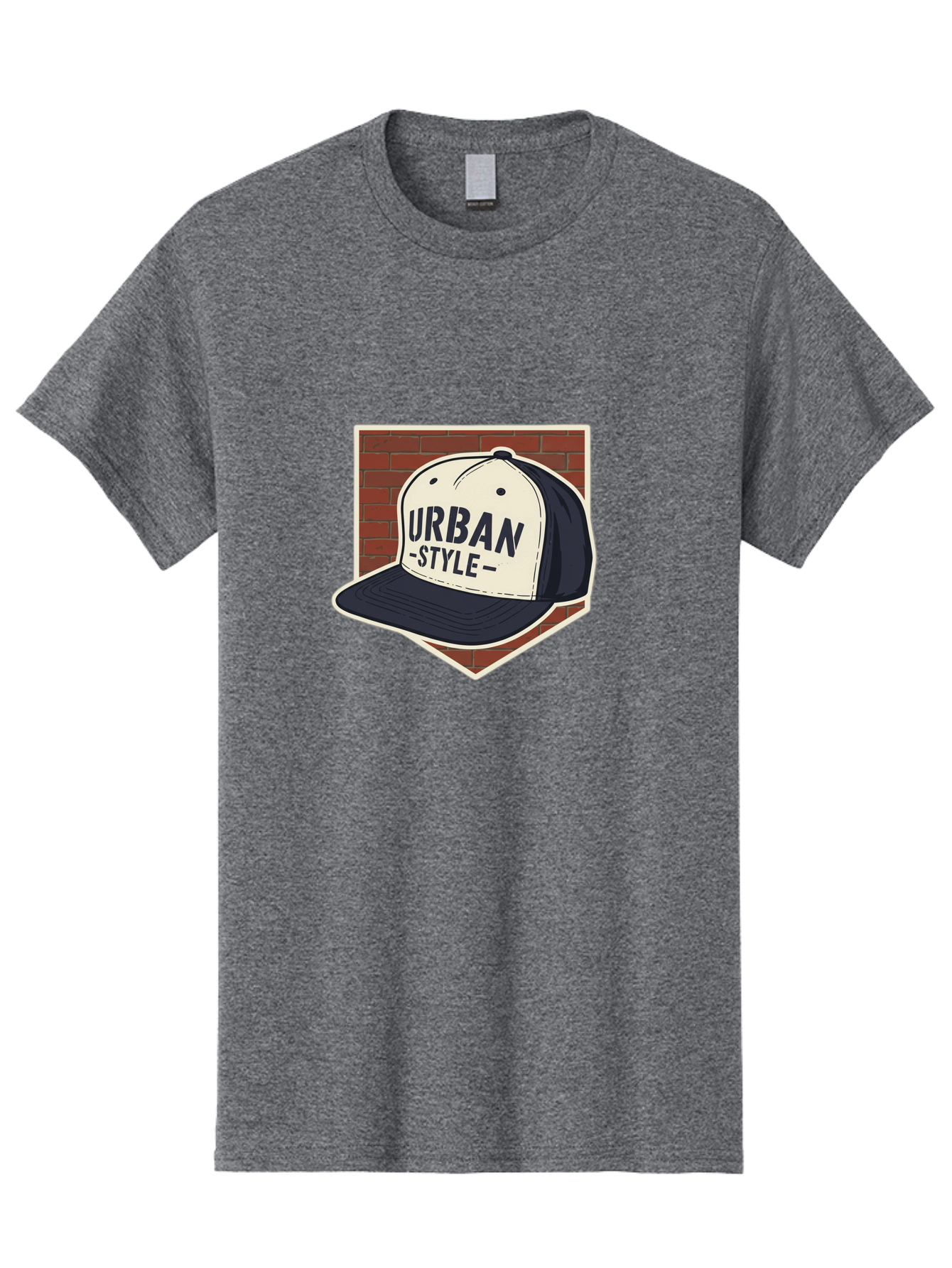 Urban-Style-Baseball-Cap Men'S Graphic Tee, 100% Cotton, Comfortable Casual Summer Wear, Machine Washable, Black And White Baseball Cap, Urban Style, Streetwear Fashion, Trendy Clothing, Casual Wear, Urban Culture, Fashion Accessory, Bad877