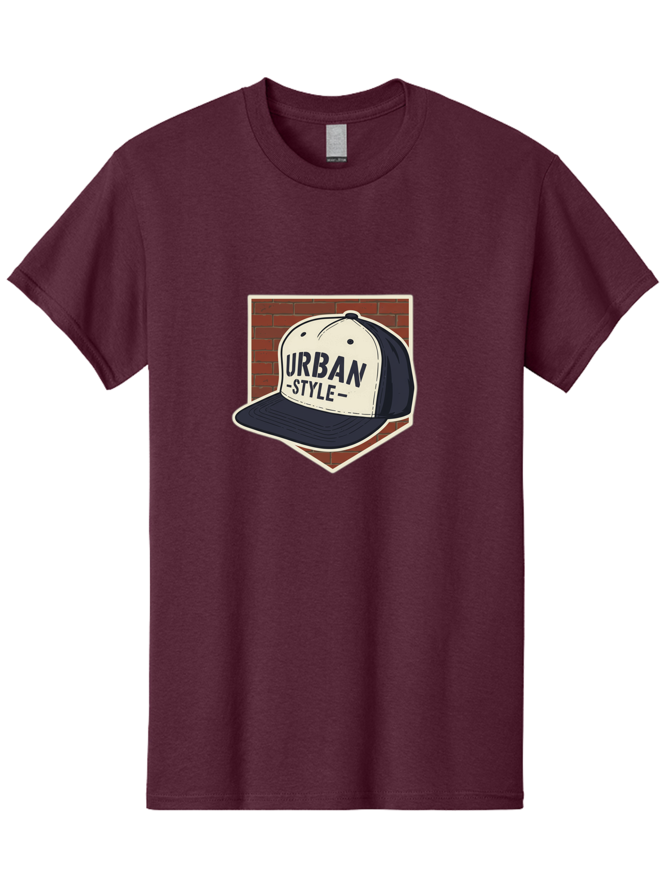 Urban-Style-Baseball-Cap Men'S Graphic Tee, 100% Cotton, Comfortable Casual Summer Wear, Machine Washable, Black And White Baseball Cap, Urban Style, Streetwear Fashion, Trendy Clothing, Casual Wear, Urban Culture, Fashion Accessory, Bad877