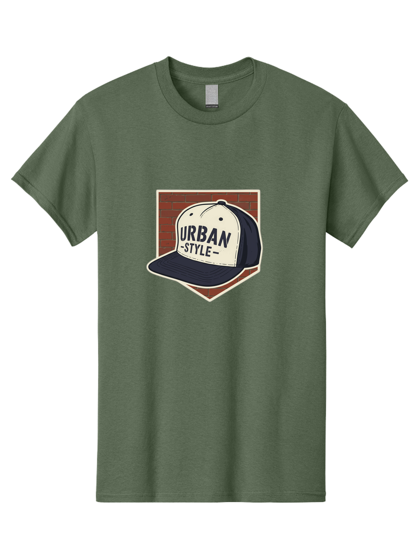 Urban-Style-Baseball-Cap Men'S Graphic Tee, 100% Cotton, Comfortable Casual Summer Wear, Machine Washable, Black And White Baseball Cap, Urban Style, Streetwear Fashion, Trendy Clothing, Casual Wear, Urban Culture, Fashion Accessory, Bad877