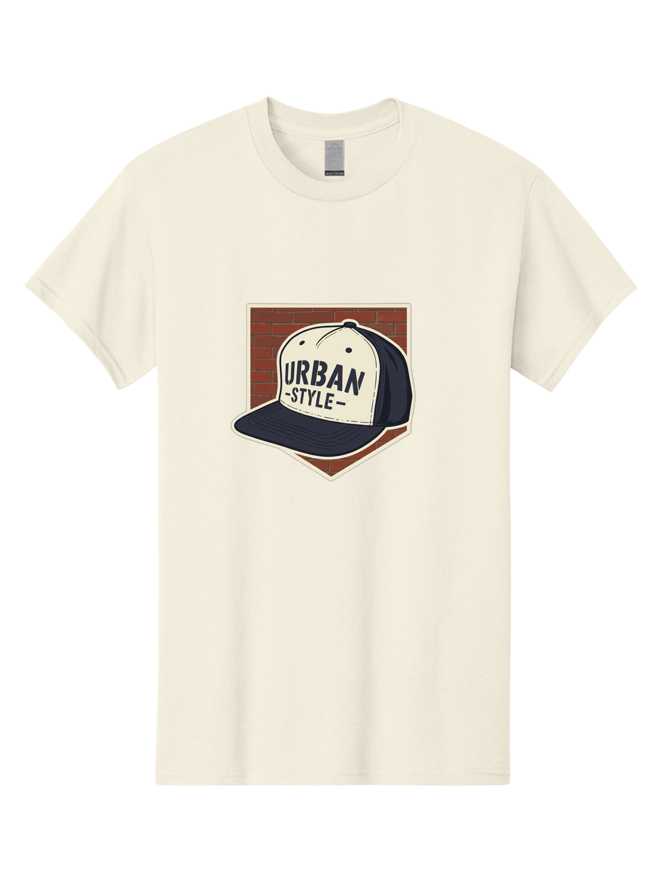 Urban-Style-Baseball-Cap Men'S Graphic Tee, 100% Cotton, Comfortable Casual Summer Wear, Machine Washable, Black And White Baseball Cap, Urban Style, Streetwear Fashion, Trendy Clothing, Casual Wear, Urban Culture, Fashion Accessory, Bad877