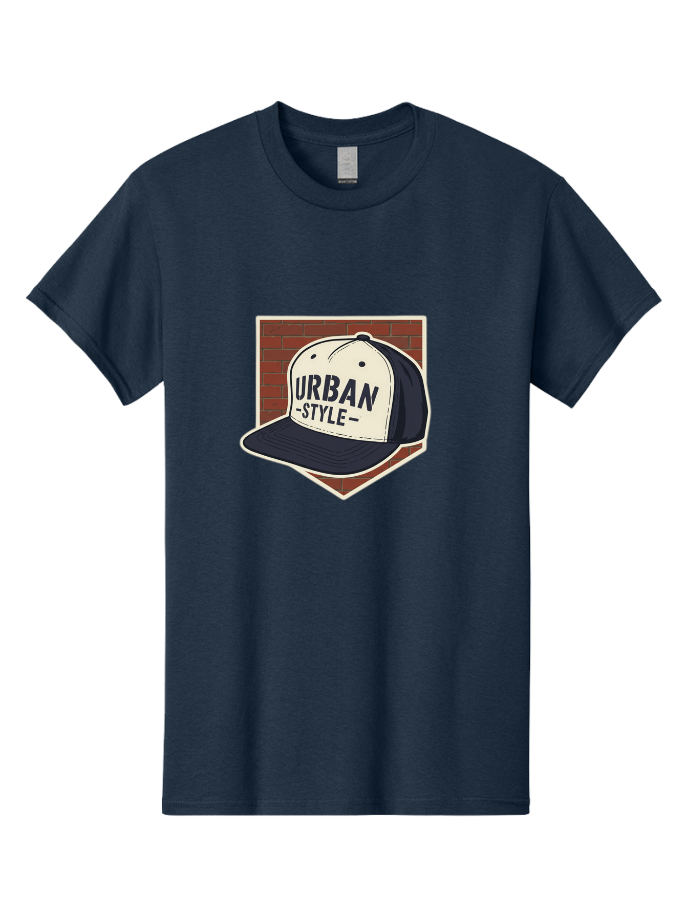 Urban-Style-Baseball-Cap Men'S Graphic Tee, 100% Cotton, Comfortable Casual Summer Wear, Machine Washable, Black And White Baseball Cap, Urban Style, Streetwear Fashion, Trendy Clothing, Casual Wear, Urban Culture, Fashion Accessory, Bad877