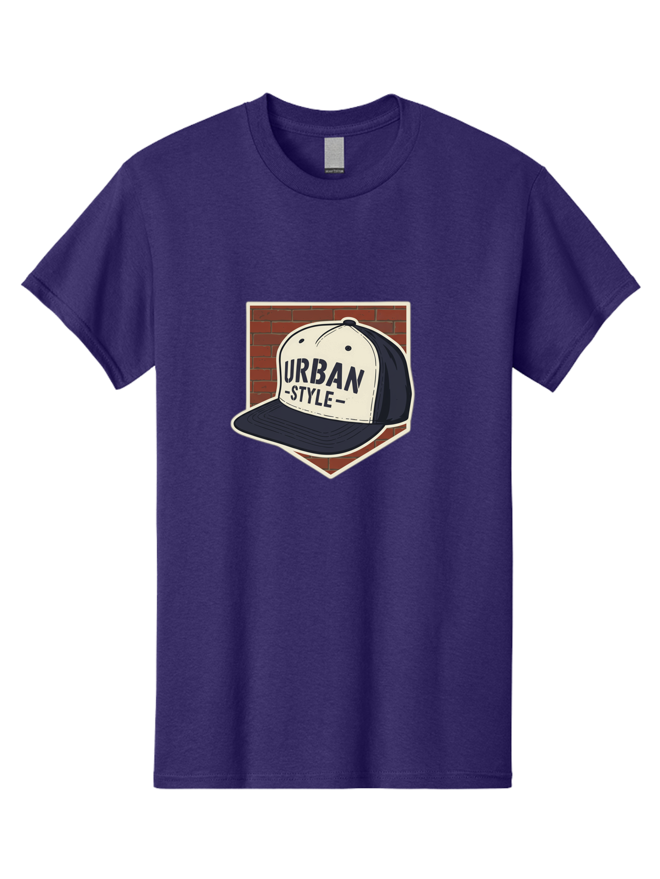 Urban-Style-Baseball-Cap Men'S Graphic Tee, 100% Cotton, Comfortable Casual Summer Wear, Machine Washable, Black And White Baseball Cap, Urban Style, Streetwear Fashion, Trendy Clothing, Casual Wear, Urban Culture, Fashion Accessory, Bad877