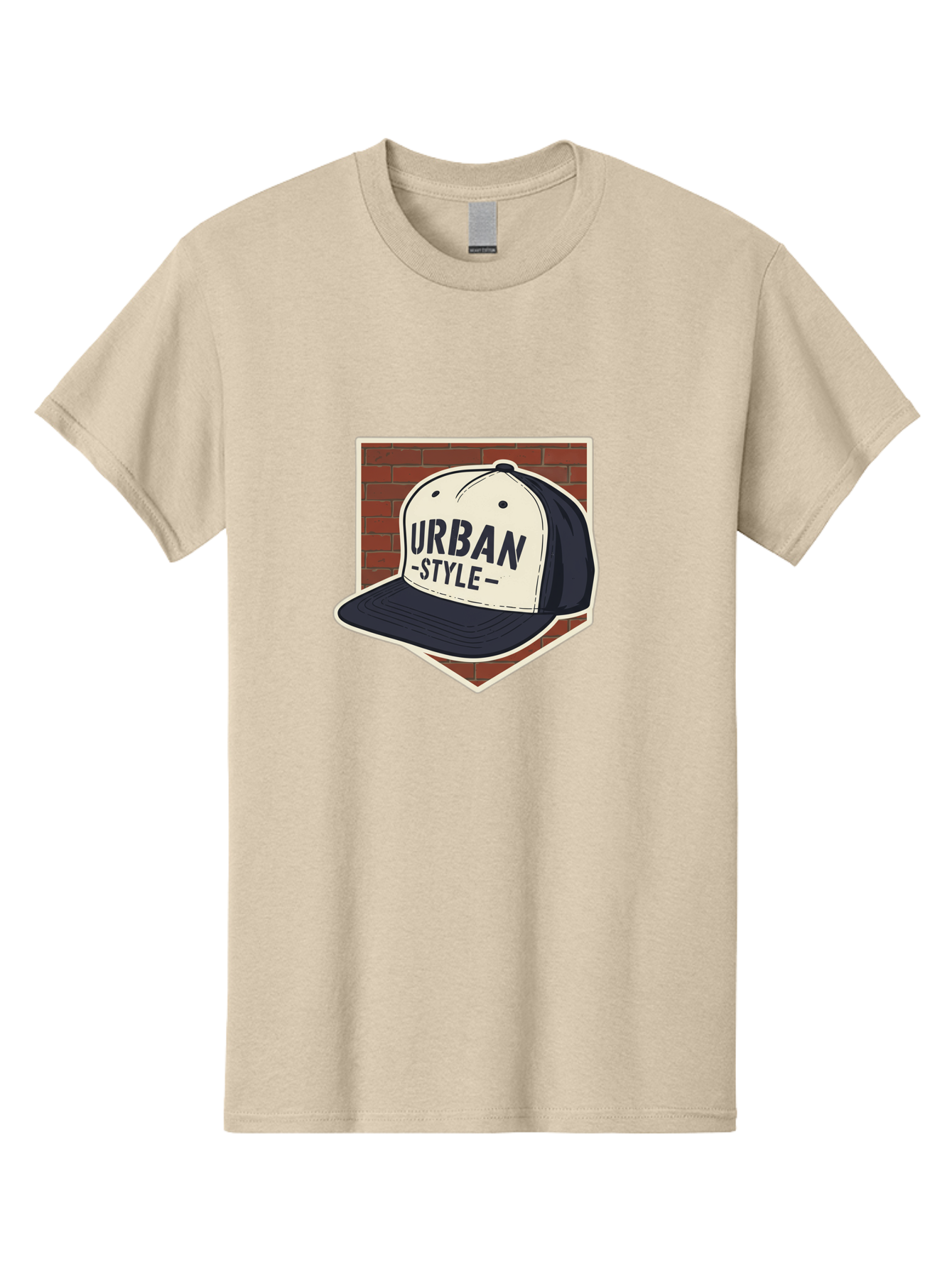 Urban-Style-Baseball-Cap Men'S Graphic Tee, 100% Cotton, Comfortable Casual Summer Wear, Machine Washable, Black And White Baseball Cap, Urban Style, Streetwear Fashion, Trendy Clothing, Casual Wear, Urban Culture, Fashion Accessory, Bad877