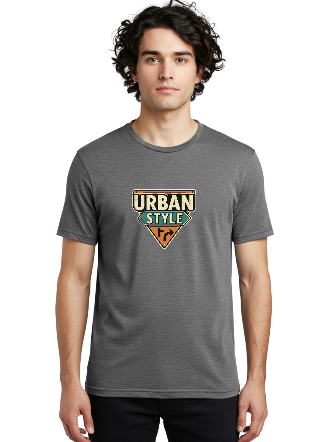 Urban-Style Men'S Graphic Tee, 100% Cotton, Comfortable Casual Summer Wear, Machine Washable, Urban Street Style, Modern Design, Street Signs, Trendy Graphics, Urban Fashion, City Vibe, Edgy Look, Stylish Logos Bad878