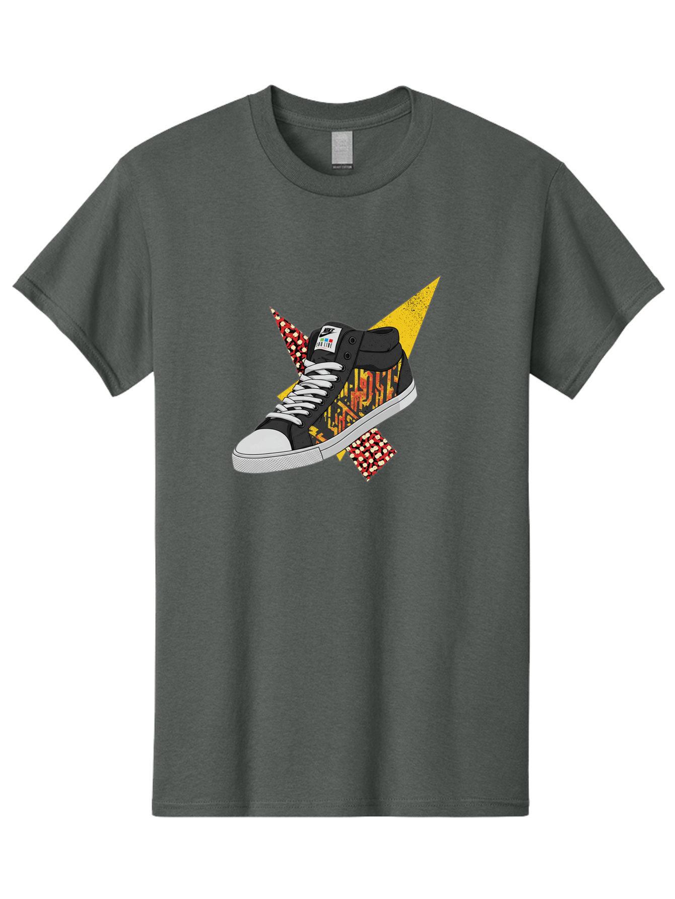 Vans Men'S Graphic Tee, 100% Cotton, Comfortable Casual Summer Wear, Machine Washable, Nike Sb Sneakers, Black And Yellow Design, White Laces, Streetwear Fashion, Skateboarding Shoes, Bold Graphics, Colorful Accents, Youth Culture Bad882