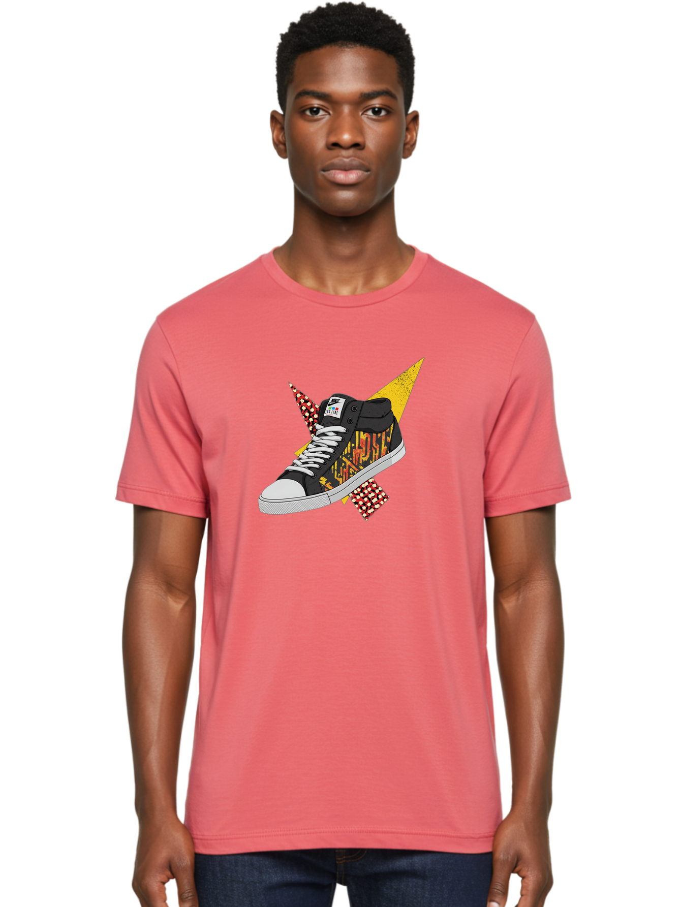 Vans Men'S Graphic Tee, 100% Cotton, Comfortable Casual Summer Wear, Machine Washable, Nike Sb Sneakers, Black And Yellow Design, White Laces, Streetwear Fashion, Skateboarding Shoes, Bold Graphics, Colorful Accents, Youth Culture Bad882