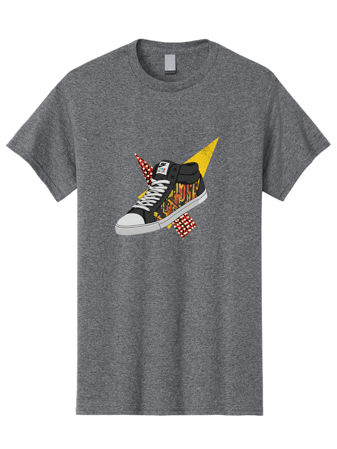 Vans Men'S Graphic Tee, 100% Cotton, Comfortable Casual Summer Wear, Machine Washable, Nike Sb Sneakers, Black And Yellow Design, White Laces, Streetwear Fashion, Skateboarding Shoes, Bold Graphics, Colorful Accents, Youth Culture Bad882