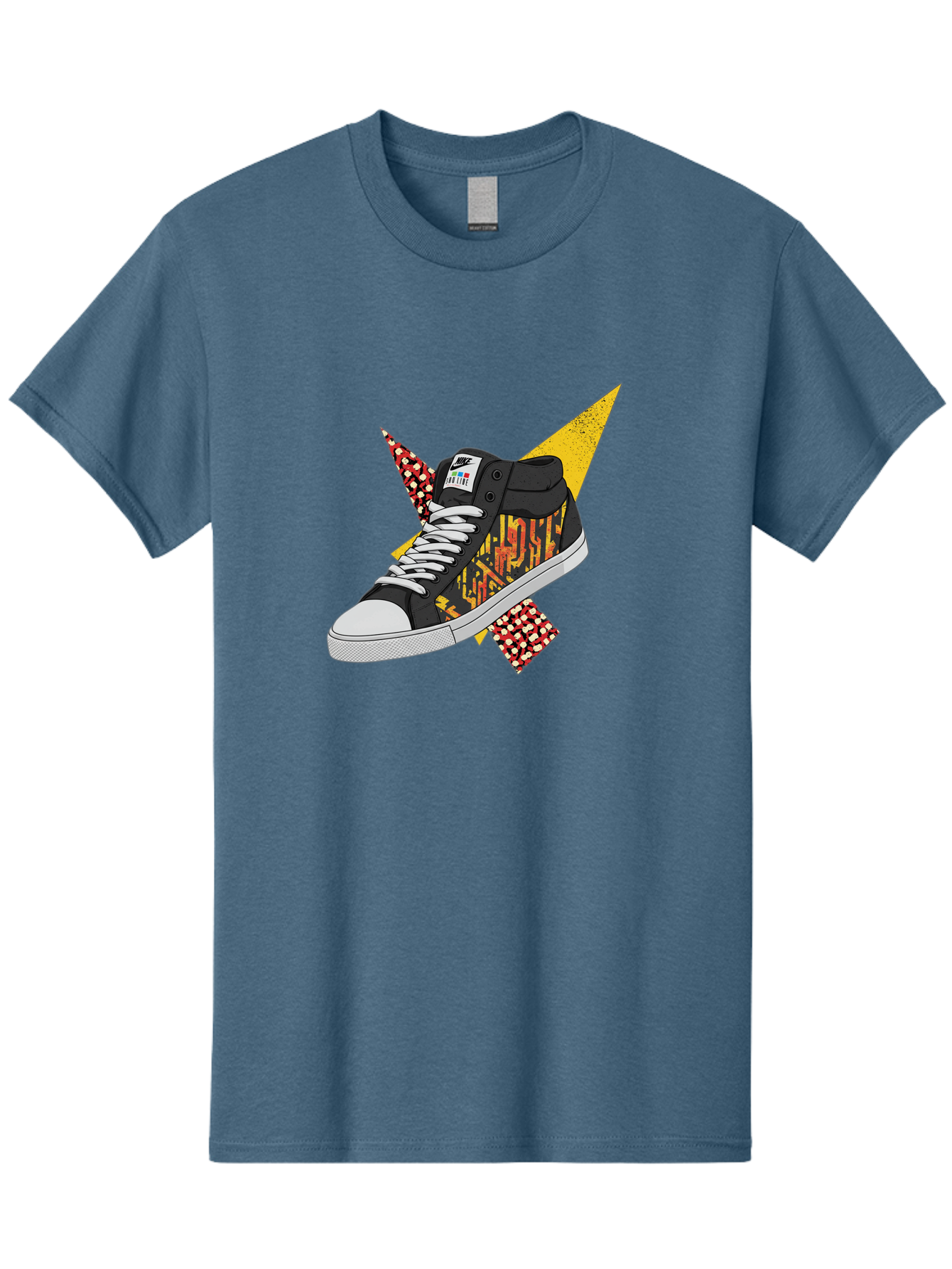 Vans Men'S Graphic Tee, 100% Cotton, Comfortable Casual Summer Wear, Machine Washable, Nike Sb Sneakers, Black And Yellow Design, White Laces, Streetwear Fashion, Skateboarding Shoes, Bold Graphics, Colorful Accents, Youth Culture Bad882