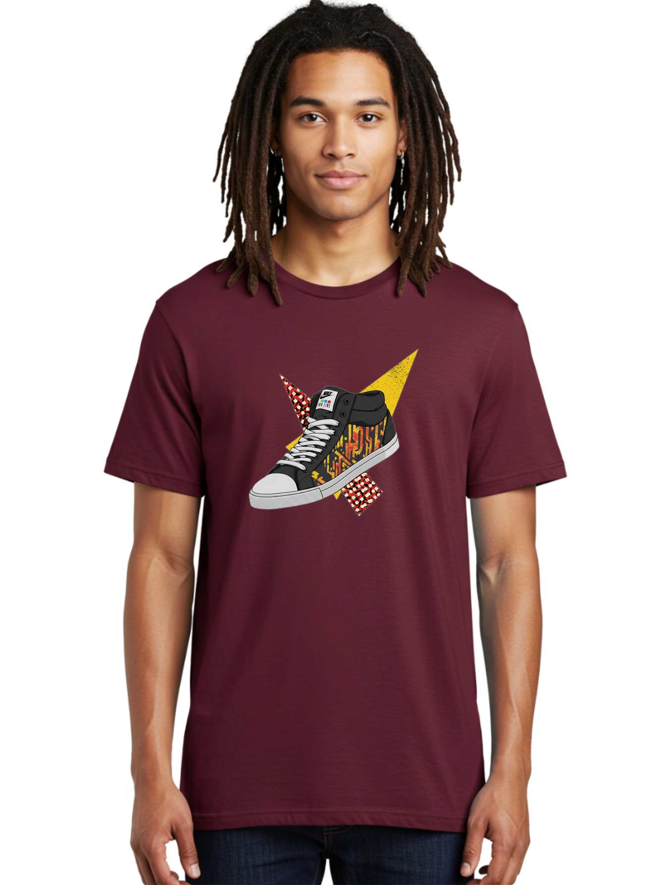 Vans Men'S Graphic Tee, 100% Cotton, Comfortable Casual Summer Wear, Machine Washable, Nike Sb Sneakers, Black And Yellow Design, White Laces, Streetwear Fashion, Skateboarding Shoes, Bold Graphics, Colorful Accents, Youth Culture Bad882