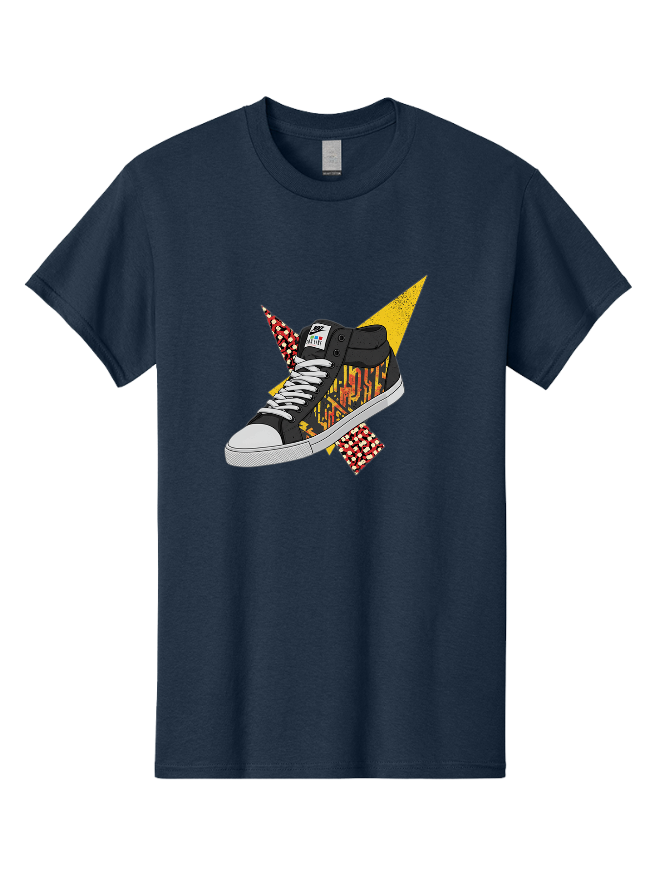 Vans Men'S Graphic Tee, 100% Cotton, Comfortable Casual Summer Wear, Machine Washable, Nike Sb Sneakers, Black And Yellow Design, White Laces, Streetwear Fashion, Skateboarding Shoes, Bold Graphics, Colorful Accents, Youth Culture Bad882