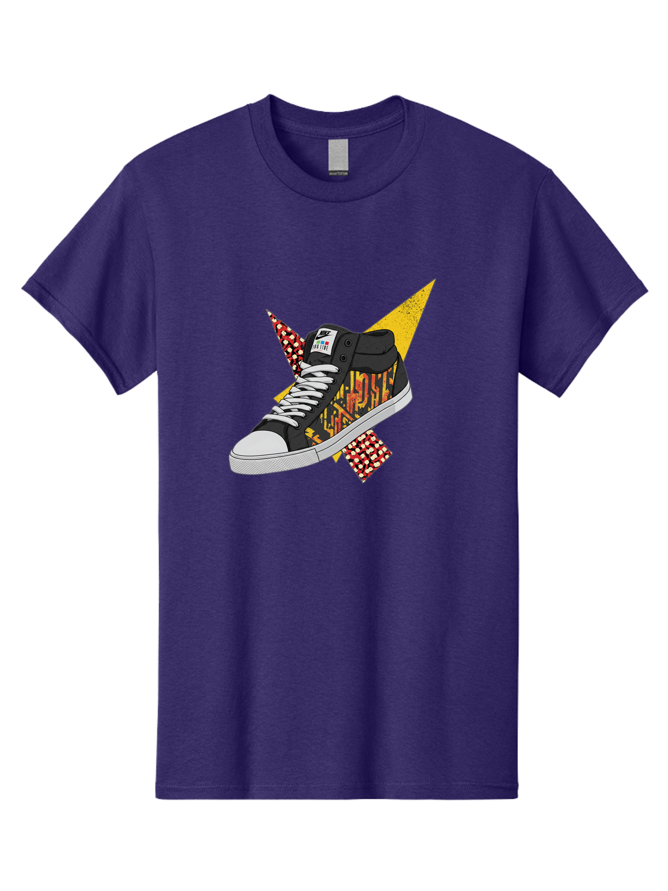 Vans Men'S Graphic Tee, 100% Cotton, Comfortable Casual Summer Wear, Machine Washable, Nike Sb Sneakers, Black And Yellow Design, White Laces, Streetwear Fashion, Skateboarding Shoes, Bold Graphics, Colorful Accents, Youth Culture Bad882