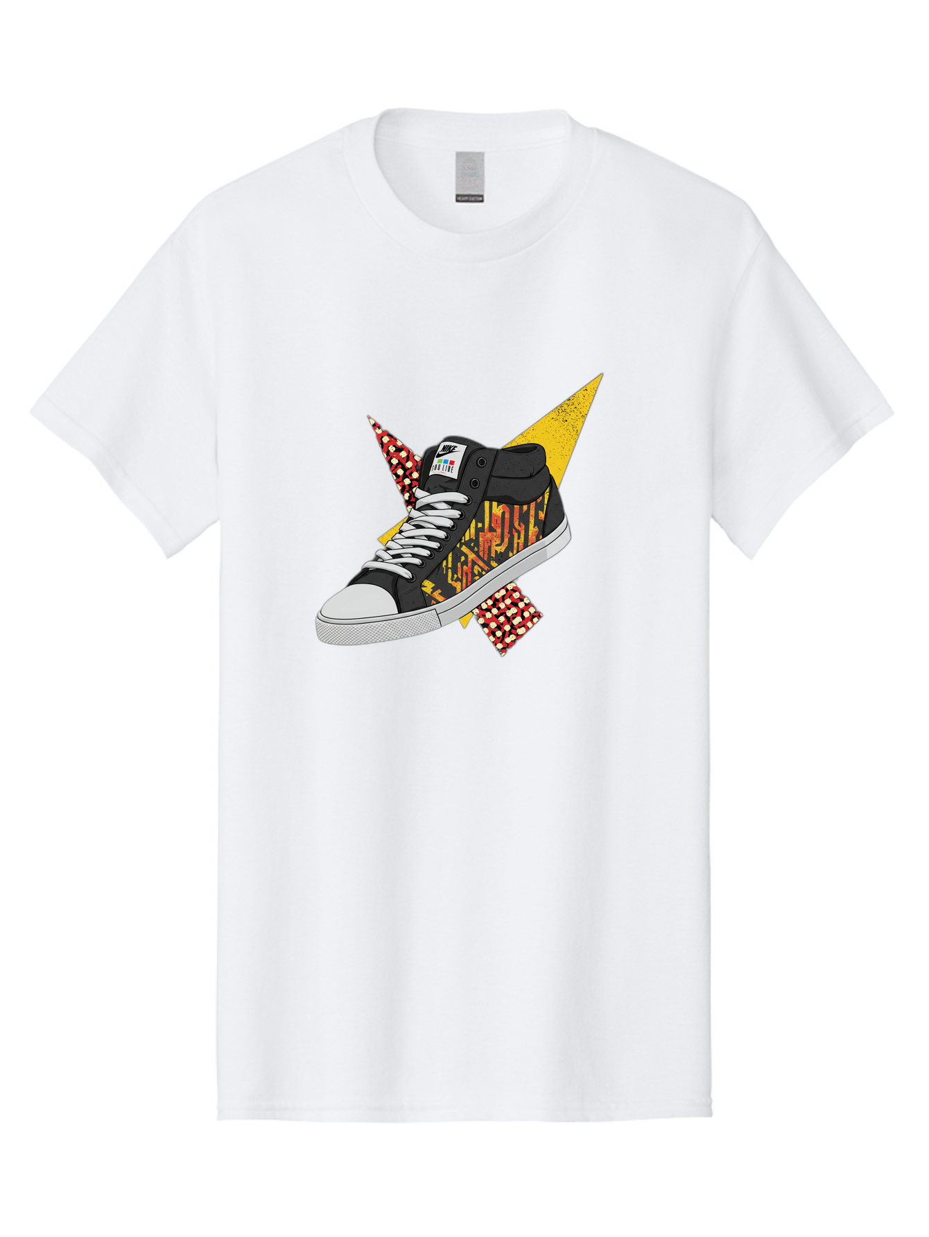 Vans Men'S Graphic Tee, 100% Cotton, Comfortable Casual Summer Wear, Machine Washable, Nike Sb Sneakers, Black And Yellow Design, White Laces, Streetwear Fashion, Skateboarding Shoes, Bold Graphics, Colorful Accents, Youth Culture Bad882