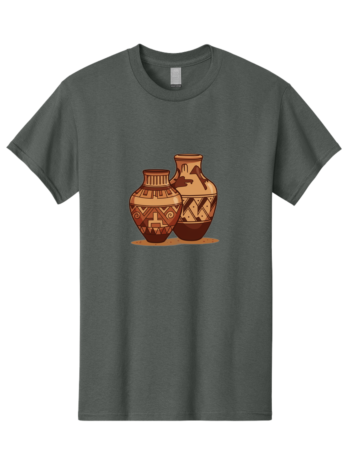 Vases Men'S Graphic Tee, 100% Cotton, Comfortable Casual Summer Wear, Machine Washable, Clay Pottery, Traditional Ceramics, Earthy Tones, Geometric Patterns, Tribal Designs, Cultural Heritage, Handmade Craftsmanship, Rustic Charm Bad885