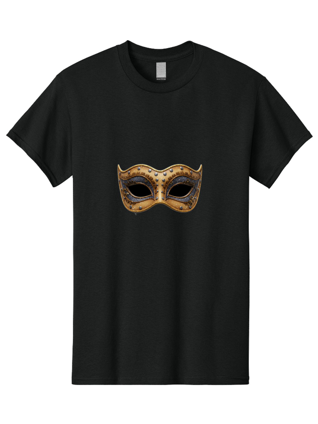 Venetian-Mask-5 Men'S Graphic Tee, 100% Cotton, Comfortable Casual Summer Wear, Machine Washable, Leather Mask, Decorative Mask, Masquerade Ball, Costume Accessory, Rhinestone Embellishments, Eye Cover, Fashion Statement, Luxury Design, Bad892