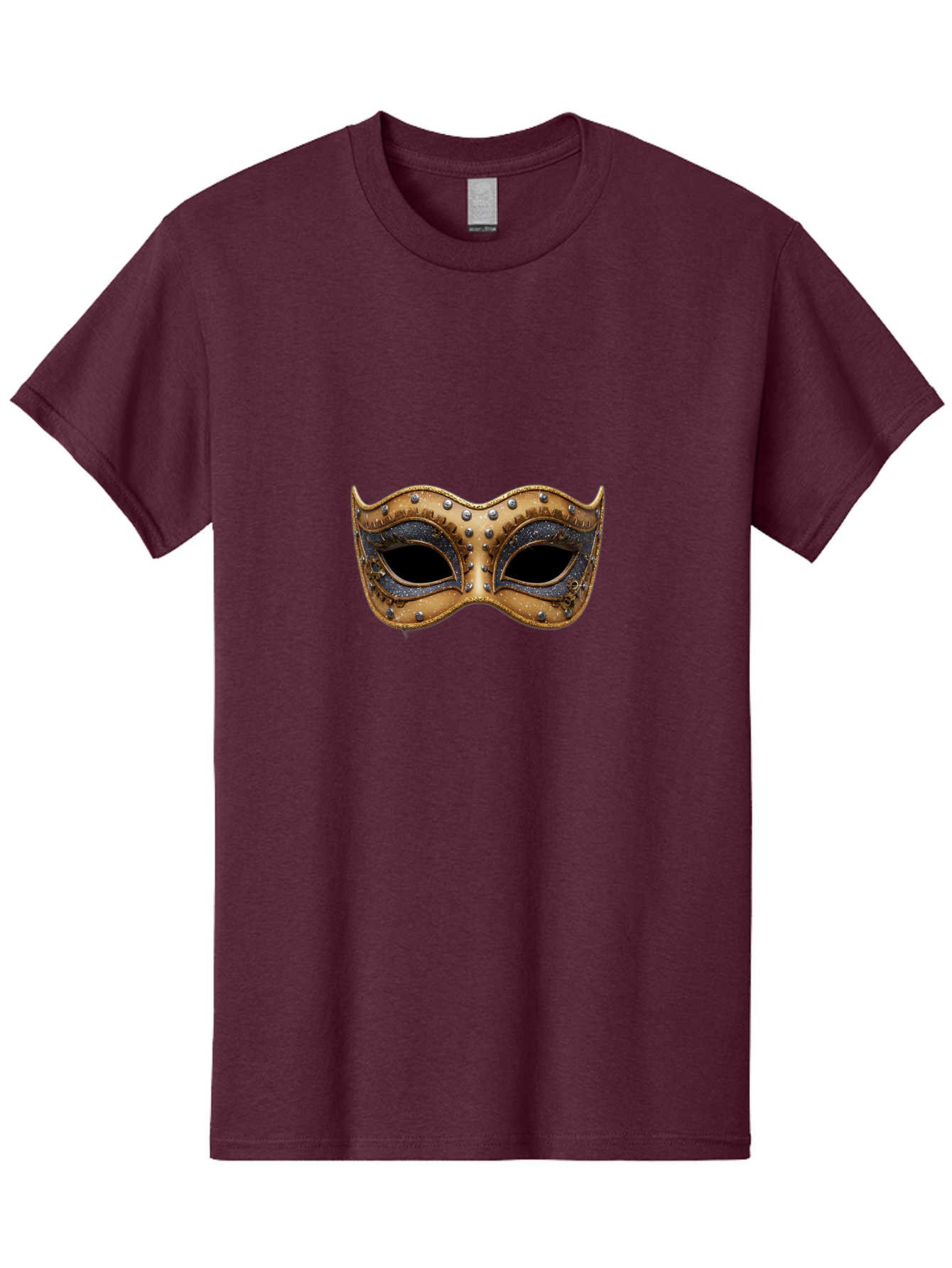 Venetian-Mask-5 Men'S Graphic Tee, 100% Cotton, Comfortable Casual Summer Wear, Machine Washable, Leather Mask, Decorative Mask, Masquerade Ball, Costume Accessory, Rhinestone Embellishments, Eye Cover, Fashion Statement, Luxury Design, Bad892