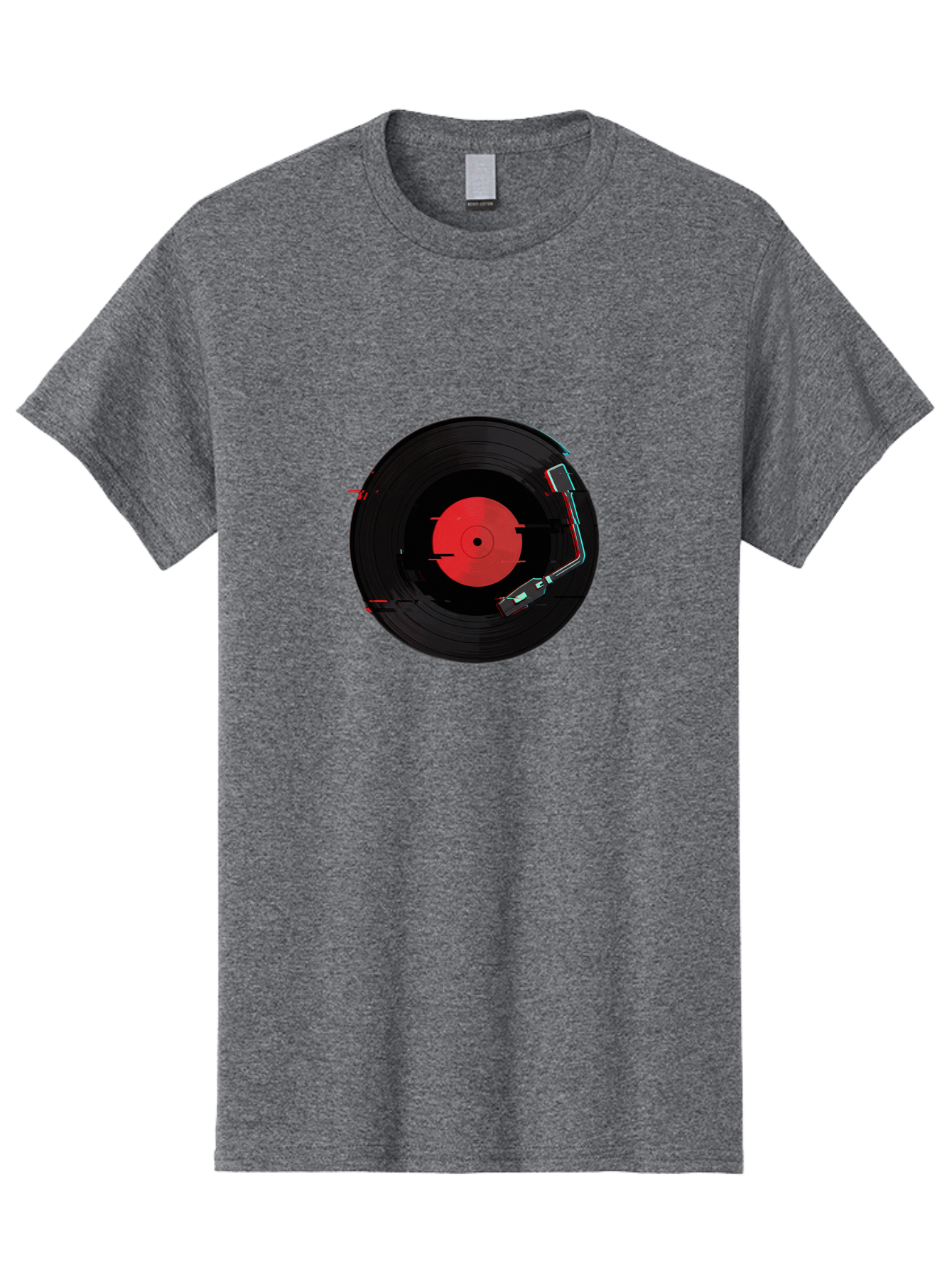 Vinyl-Record-Player-2 Men'S Graphic Tee, 100% Cotton, Comfortable Casual Summer Wear, Machine Washable, Vinyl Record, Record Player, Music, Black Vinyl, Red Label, Dj Equipment, Turntable, Music Player, Retro Audio Bad900