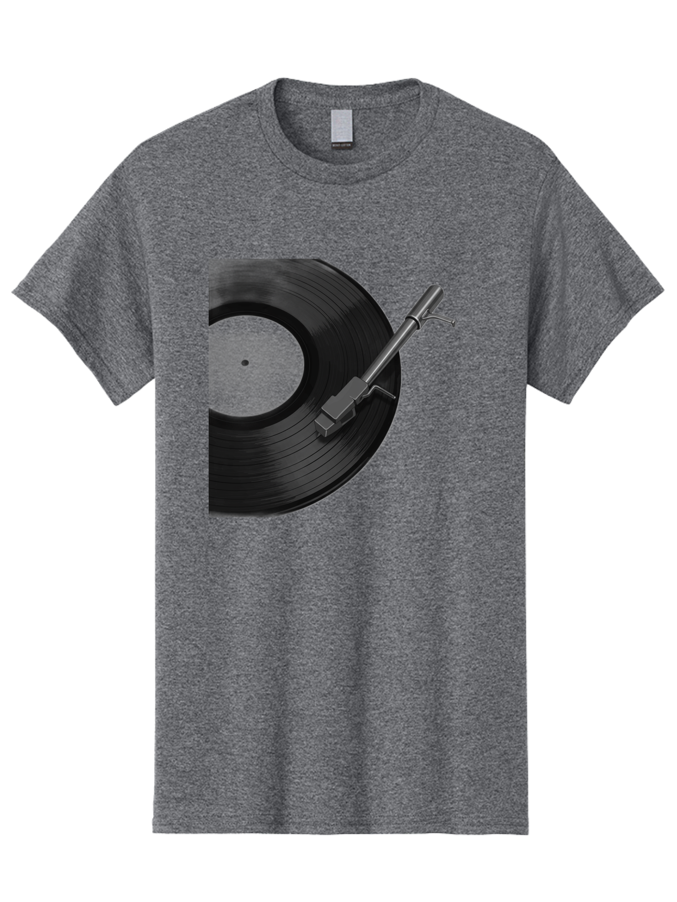 Vinyl-Record Men'S Graphic Tee, 100% Cotton, Comfortable Casual Summer Wear, Machine Washable, Vinyl Record, Record Player, Turntable, Music Equipment, Dj Setup, Audio Technology, Analog Sound, Music Listening Bad905