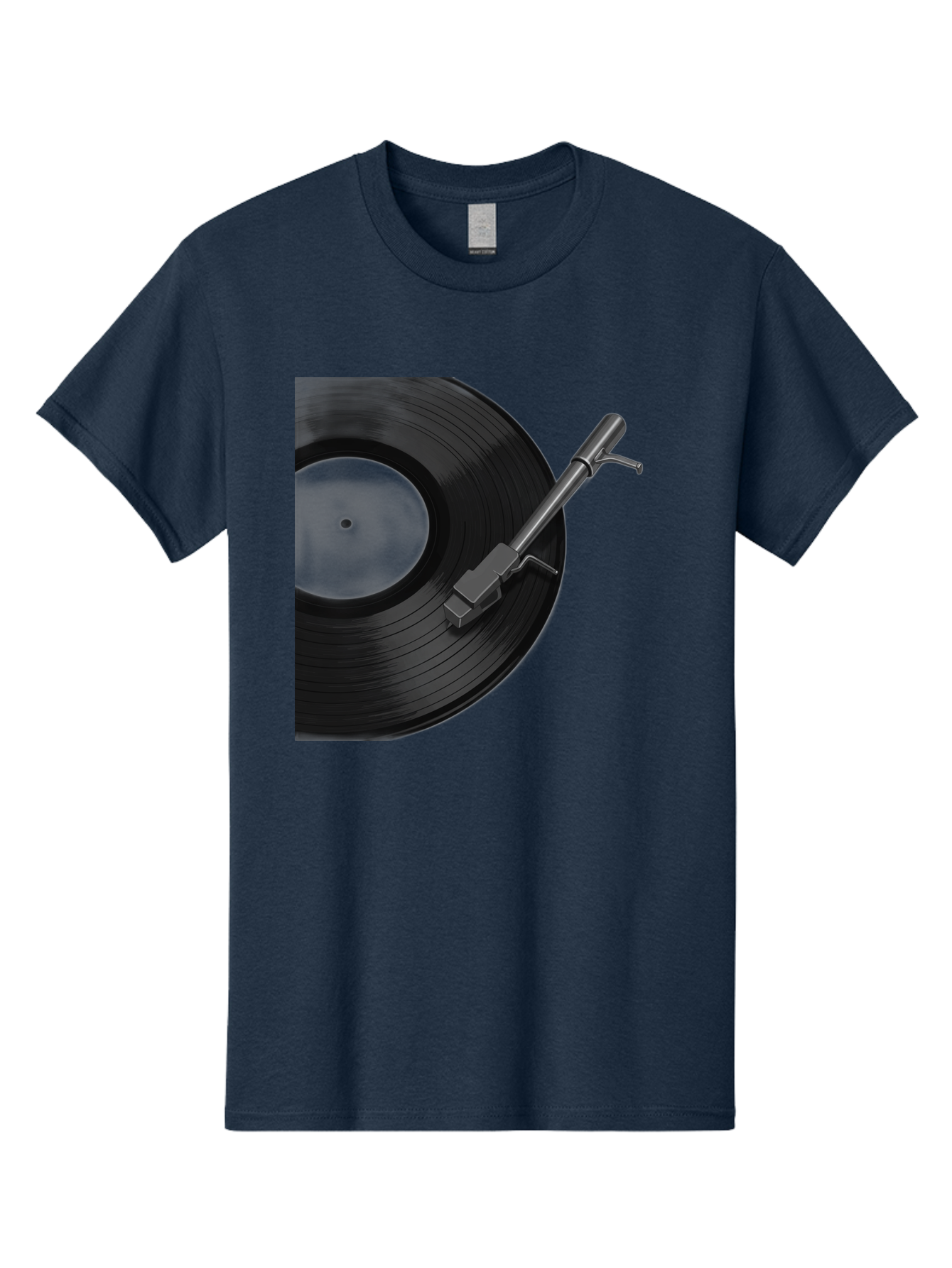 Vinyl-Record Men'S Graphic Tee, 100% Cotton, Comfortable Casual Summer Wear, Machine Washable, Vinyl Record, Record Player, Turntable, Music Equipment, Dj Setup, Audio Technology, Analog Sound, Music Listening Bad905