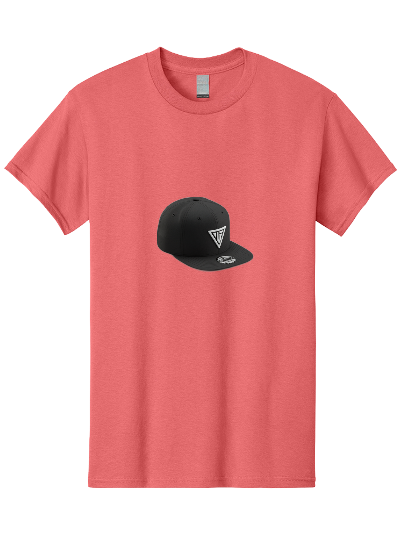 Vlf-Hat Men'S Graphic Tee, 100% Cotton, Comfortable Casual Summer Wear, Machine Washable, Black Baseball Cap, Snapback Hat, Tf Logo, White Triangle, Streetwear Fashion, Casual Style, Trendy Accessories, Premium Quality Bad906