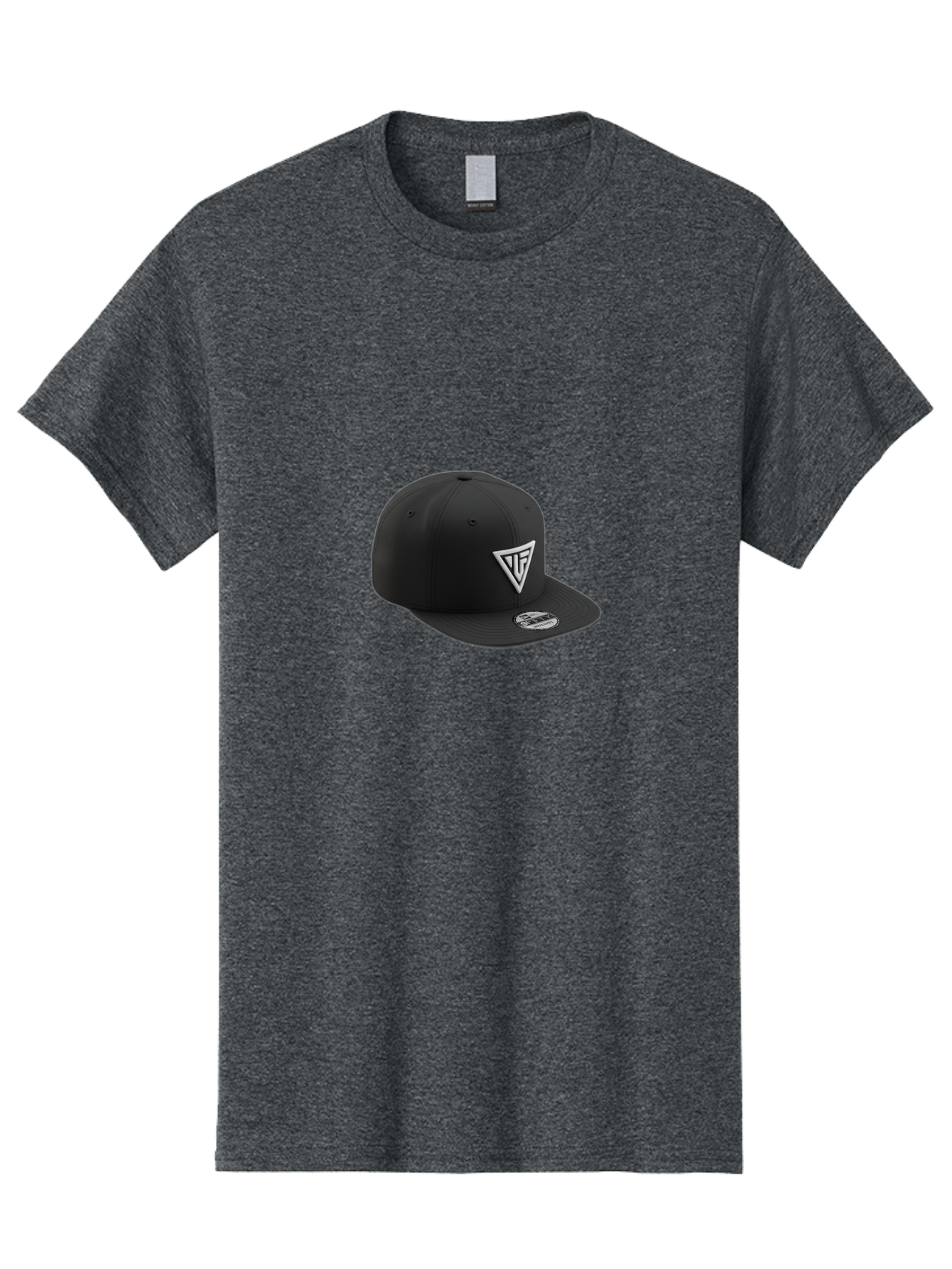 Vlf-Hat Men'S Graphic Tee, 100% Cotton, Comfortable Casual Summer Wear, Machine Washable, Black Baseball Cap, Snapback Hat, Tf Logo, White Triangle, Streetwear Fashion, Casual Style, Trendy Accessories, Premium Quality Bad906