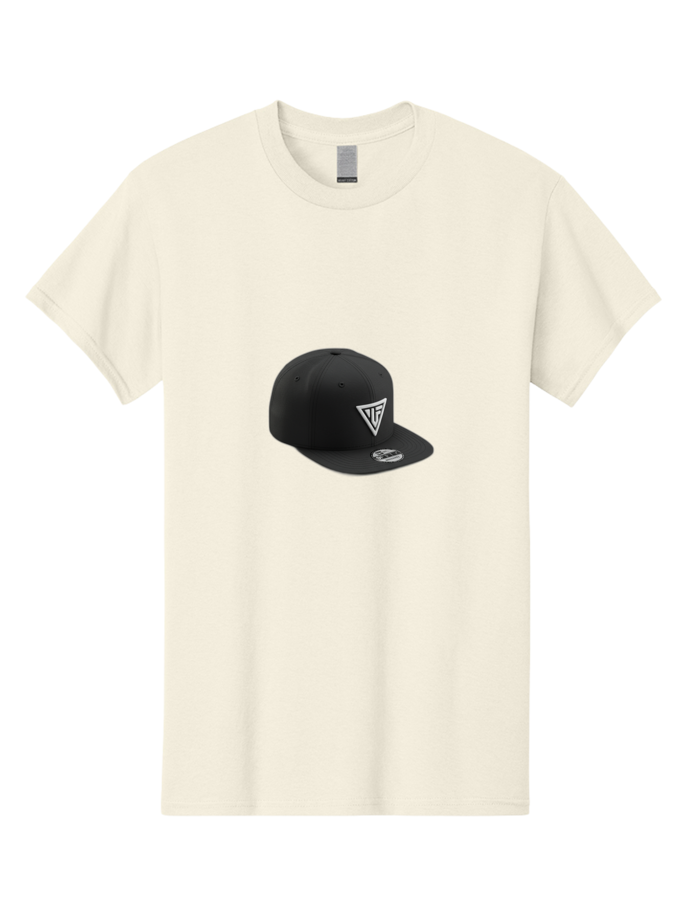 Vlf-Hat Men'S Graphic Tee, 100% Cotton, Comfortable Casual Summer Wear, Machine Washable, Black Baseball Cap, Snapback Hat, Tf Logo, White Triangle, Streetwear Fashion, Casual Style, Trendy Accessories, Premium Quality Bad906