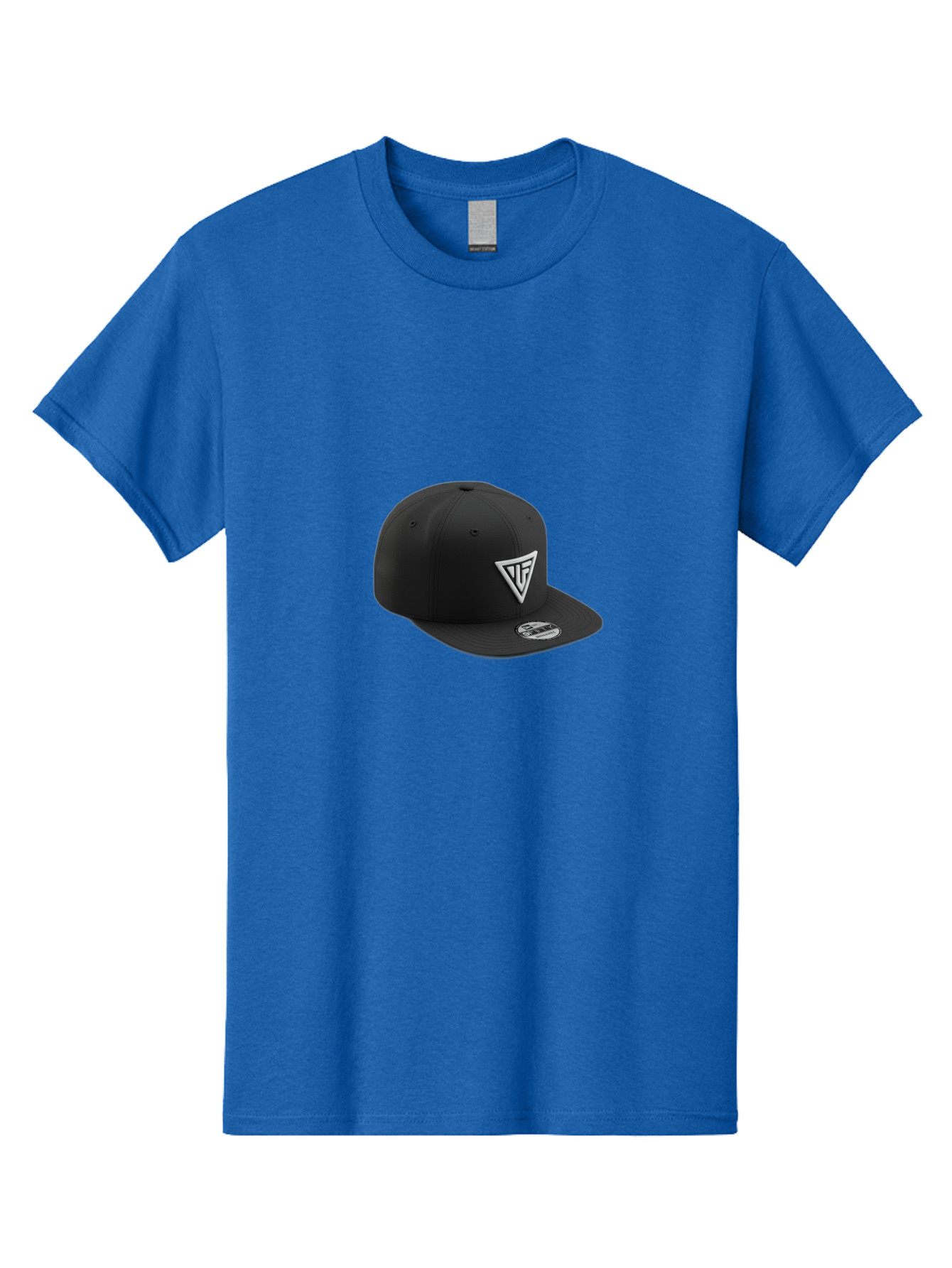 Vlf-Hat Men'S Graphic Tee, 100% Cotton, Comfortable Casual Summer Wear, Machine Washable, Black Baseball Cap, Snapback Hat, Tf Logo, White Triangle, Streetwear Fashion, Casual Style, Trendy Accessories, Premium Quality Bad906
