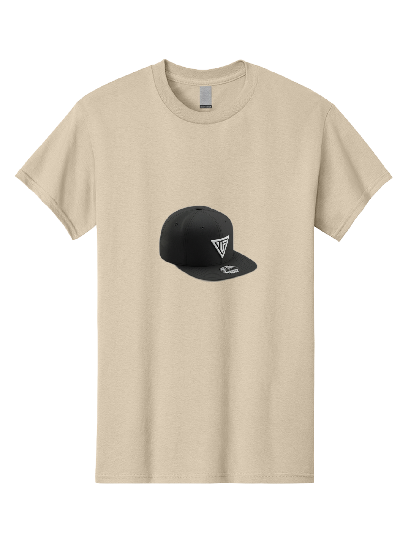 Vlf-Hat Men'S Graphic Tee, 100% Cotton, Comfortable Casual Summer Wear, Machine Washable, Black Baseball Cap, Snapback Hat, Tf Logo, White Triangle, Streetwear Fashion, Casual Style, Trendy Accessories, Premium Quality Bad906