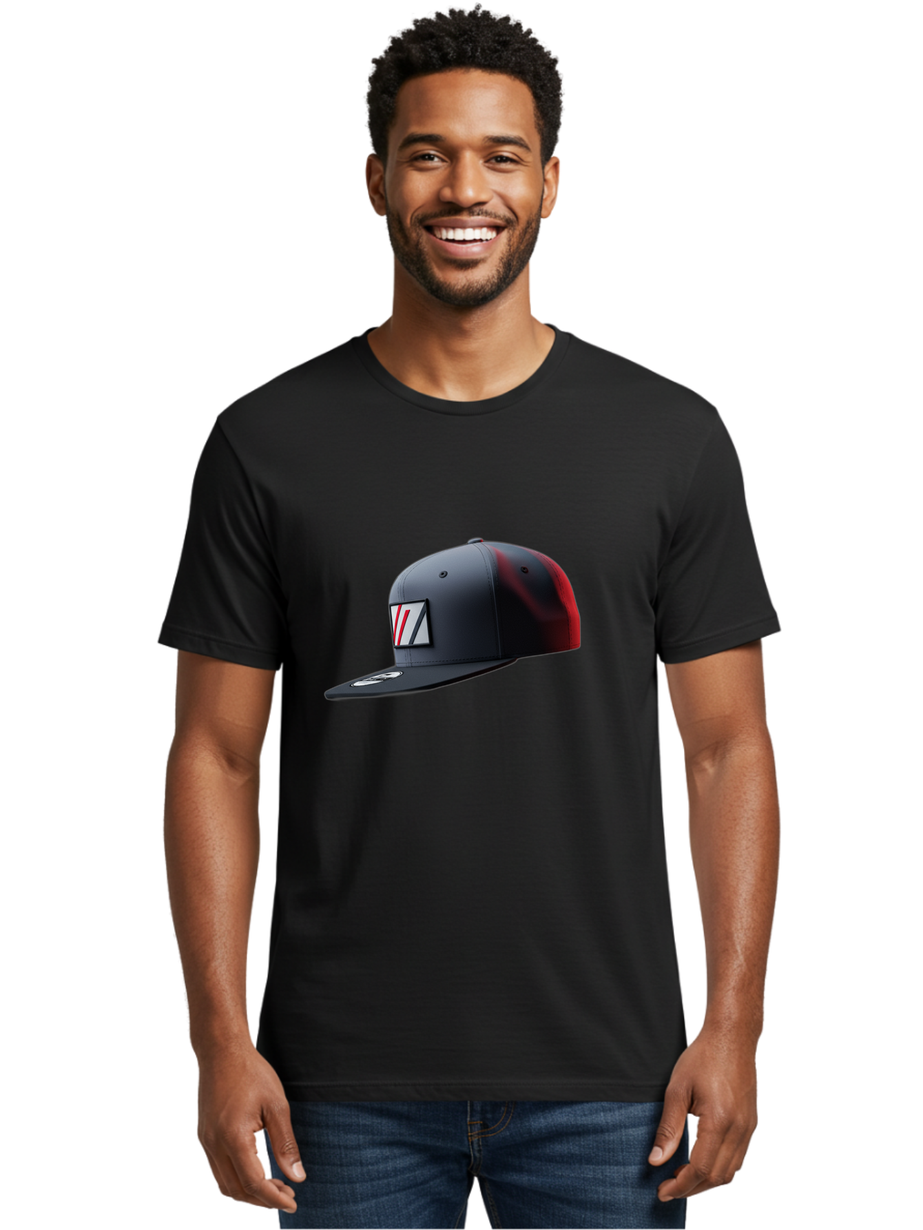 W-Logo-Baseball-Cap Men'S Graphic Tee, 100% Cotton, Comfortable Casual Summer Wear, Machine Washable, Baseball Cap With Logo, Black And Red Cap, Sporty Hat, Stylish Cap, Vl Emblem, Fashion Accessory, Casual Wear, Streetwear Bad907