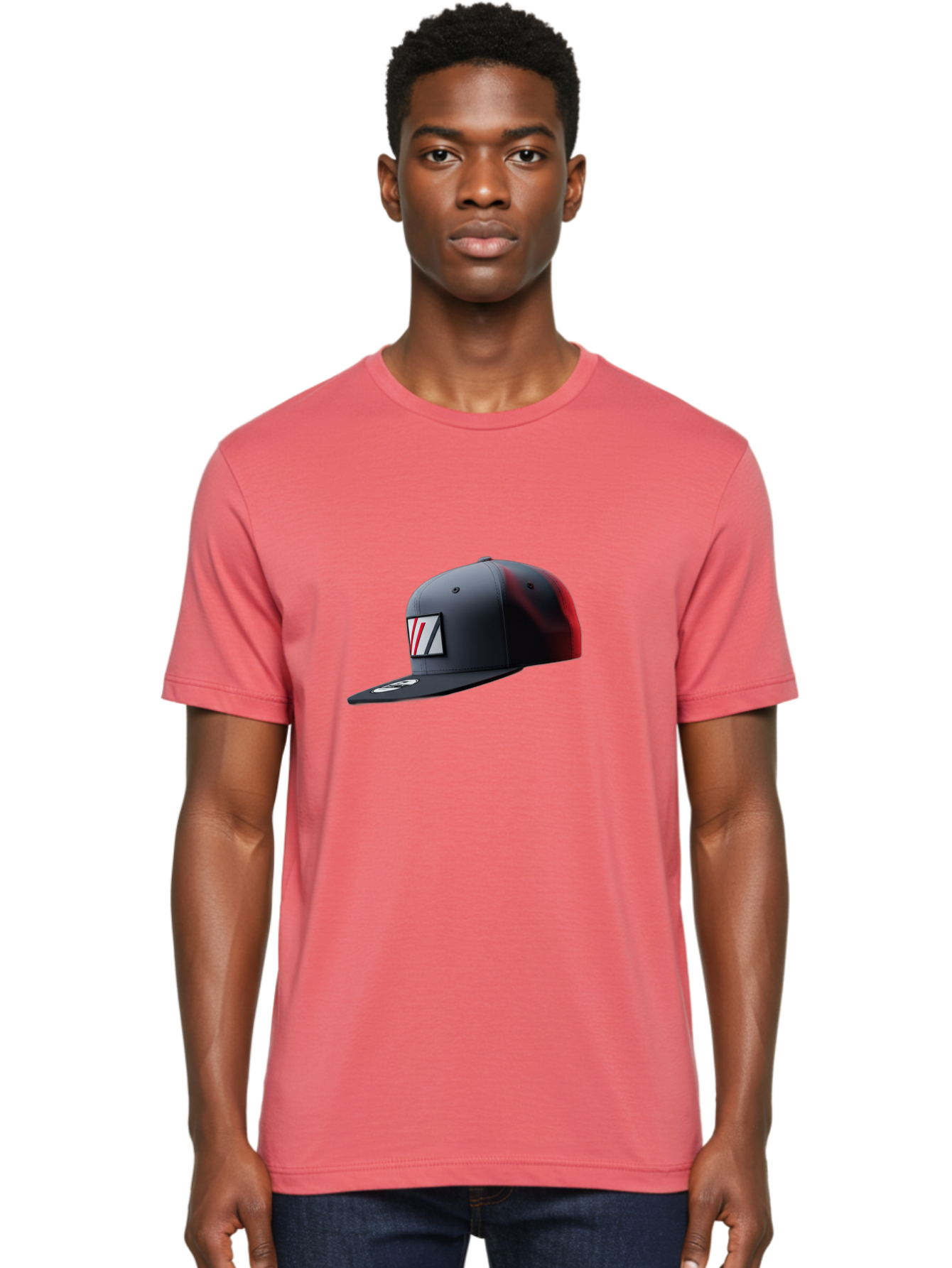 W-Logo-Baseball-Cap Men'S Graphic Tee, 100% Cotton, Comfortable Casual Summer Wear, Machine Washable, Baseball Cap With Logo, Black And Red Cap, Sporty Hat, Stylish Cap, Vl Emblem, Fashion Accessory, Casual Wear, Streetwear Bad907