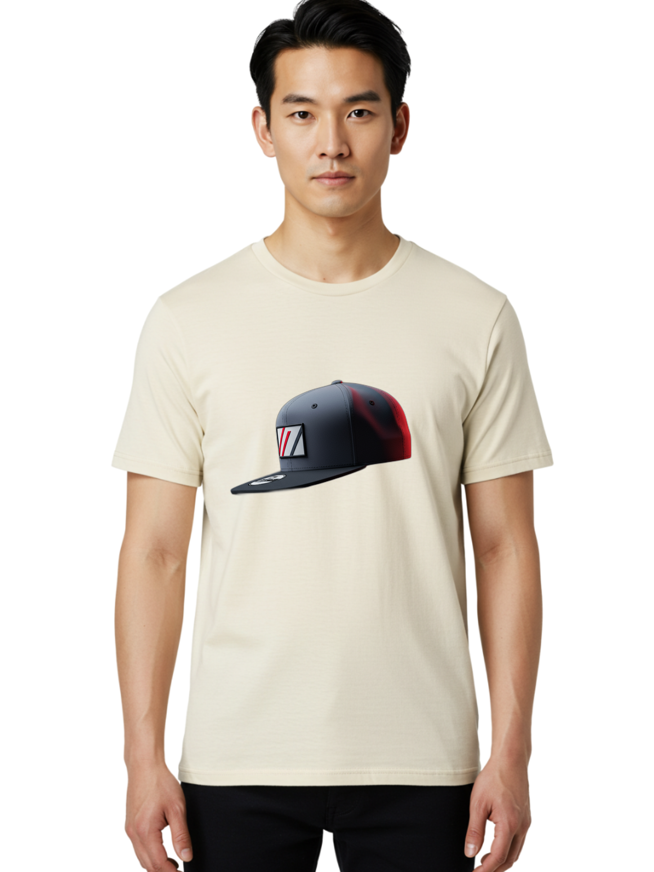 W-Logo-Baseball-Cap Men'S Graphic Tee, 100% Cotton, Comfortable Casual Summer Wear, Machine Washable, Baseball Cap With Logo, Black And Red Cap, Sporty Hat, Stylish Cap, Vl Emblem, Fashion Accessory, Casual Wear, Streetwear Bad907