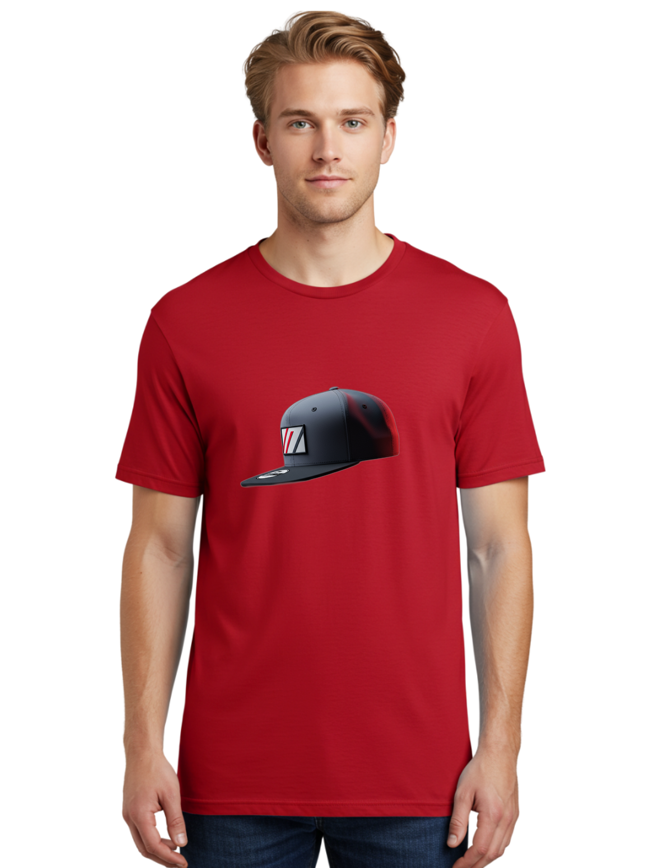 W-Logo-Baseball-Cap Men'S Graphic Tee, 100% Cotton, Comfortable Casual Summer Wear, Machine Washable, Baseball Cap With Logo, Black And Red Cap, Sporty Hat, Stylish Cap, Vl Emblem, Fashion Accessory, Casual Wear, Streetwear Bad907