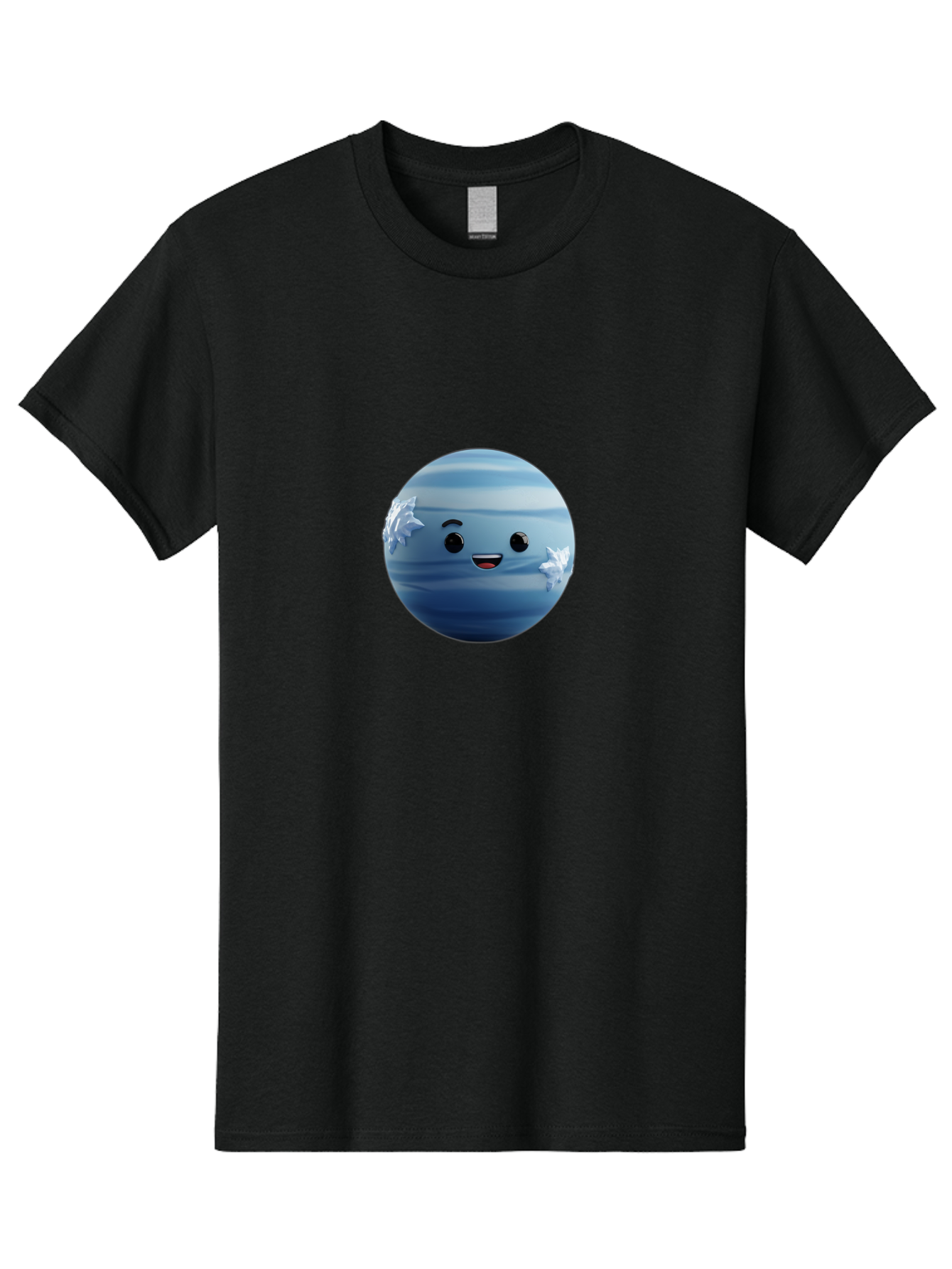 Water-Emoji Men'S Graphic Tee, 100% Cotton, Comfortable Casual Summer Wear, Machine Washable, Blue Water Droplet, Smiling Face, Cartoon Character, Cute Emoji, Playful Design, Fun Illustration, Smiling Water, Water Symbol Bad909