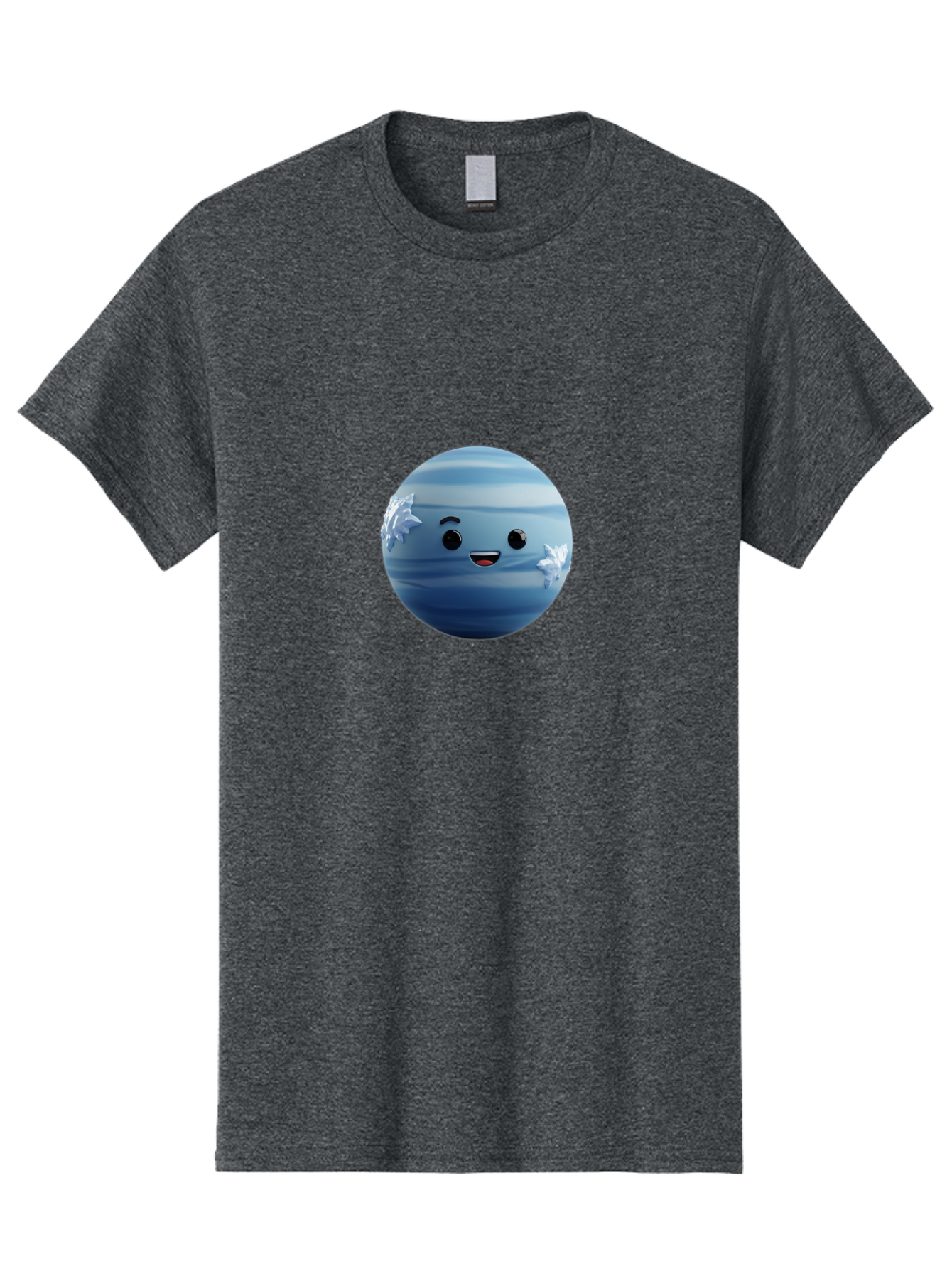 Water-Emoji Men'S Graphic Tee, 100% Cotton, Comfortable Casual Summer Wear, Machine Washable, Blue Water Droplet, Smiling Face, Cartoon Character, Cute Emoji, Playful Design, Fun Illustration, Smiling Water, Water Symbol Bad909