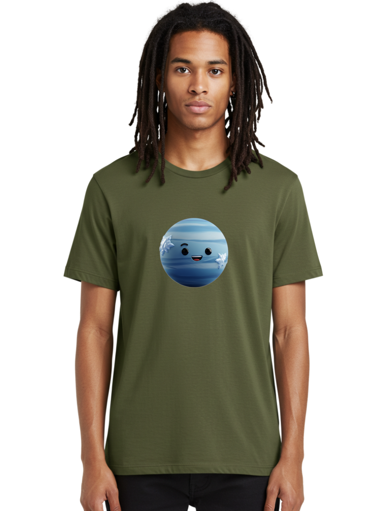 Water-Emoji Men'S Graphic Tee, 100% Cotton, Comfortable Casual Summer Wear, Machine Washable, Blue Water Droplet, Smiling Face, Cartoon Character, Cute Emoji, Playful Design, Fun Illustration, Smiling Water, Water Symbol Bad909