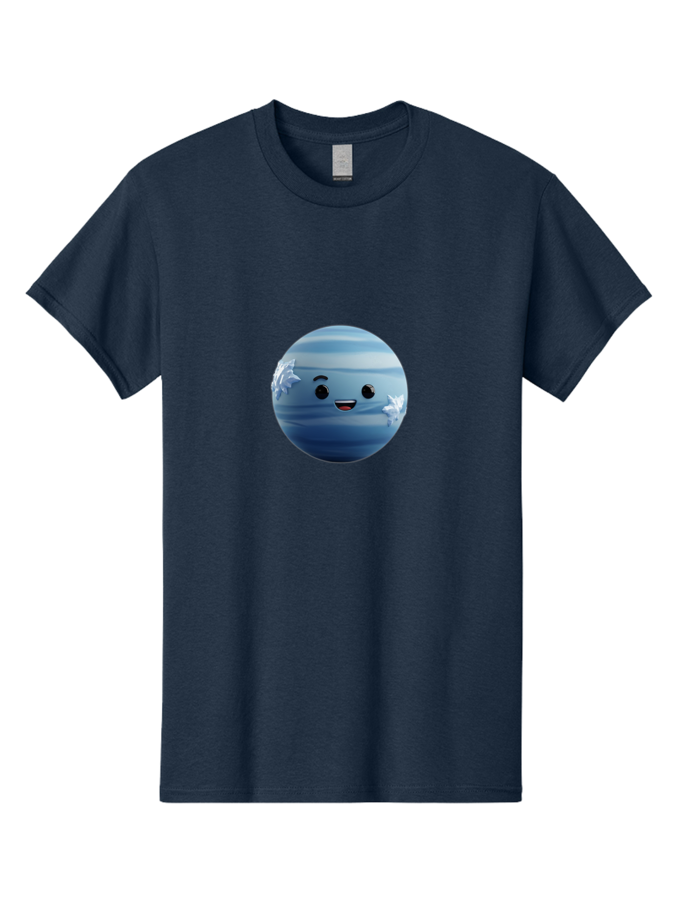 Water-Emoji Men'S Graphic Tee, 100% Cotton, Comfortable Casual Summer Wear, Machine Washable, Blue Water Droplet, Smiling Face, Cartoon Character, Cute Emoji, Playful Design, Fun Illustration, Smiling Water, Water Symbol Bad909